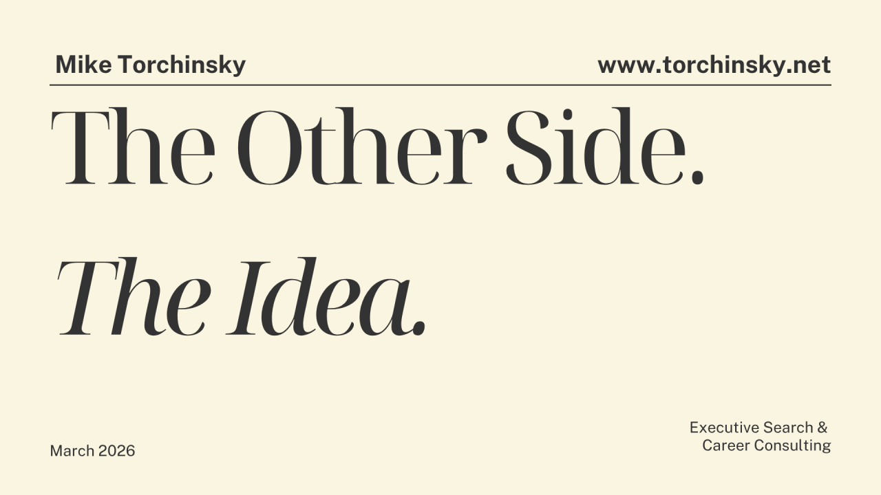 The Other Side. The Idea.