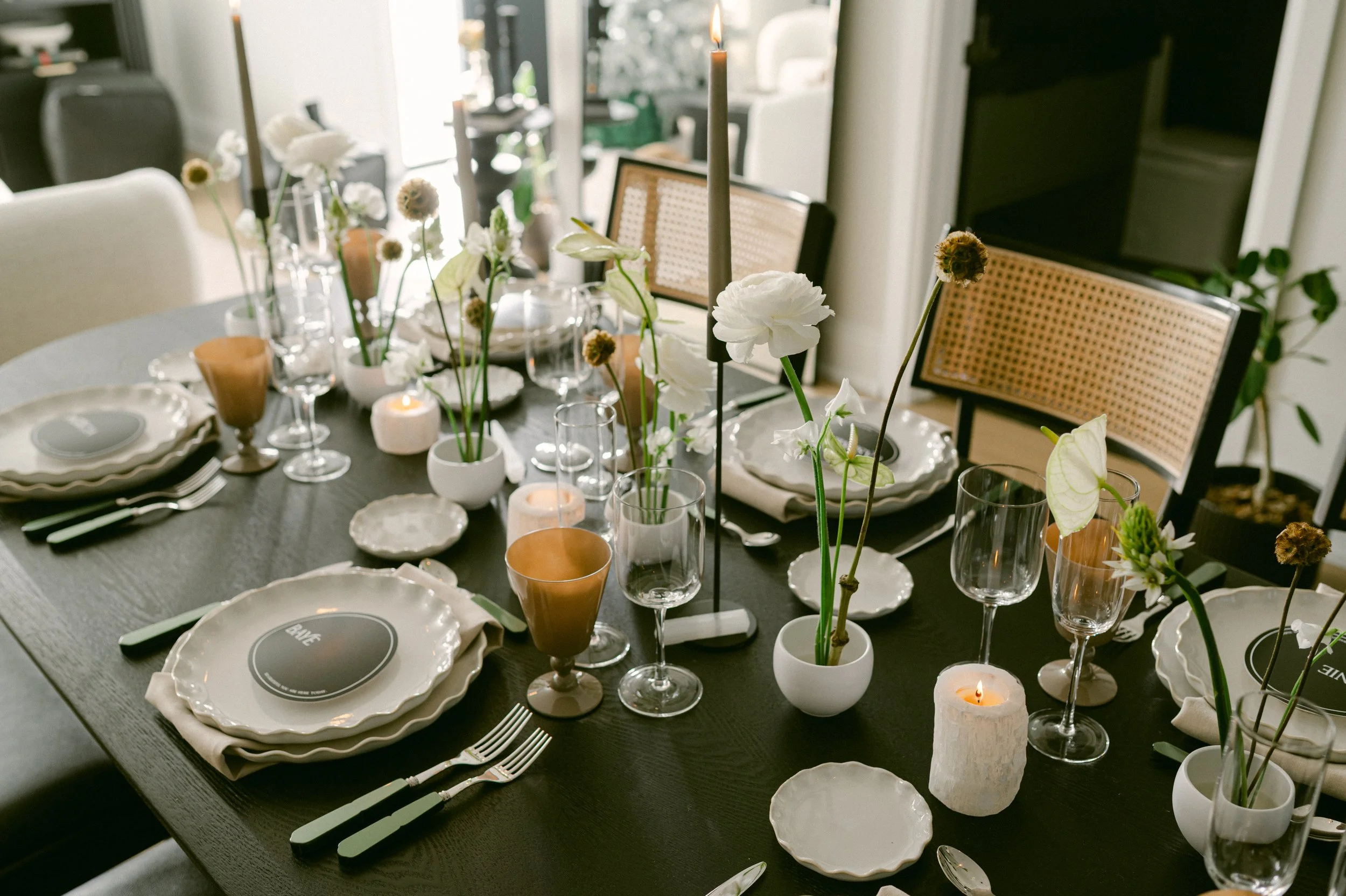 tabletop event design by event planner Baye Kler based in Toronto and available to clients worldwide