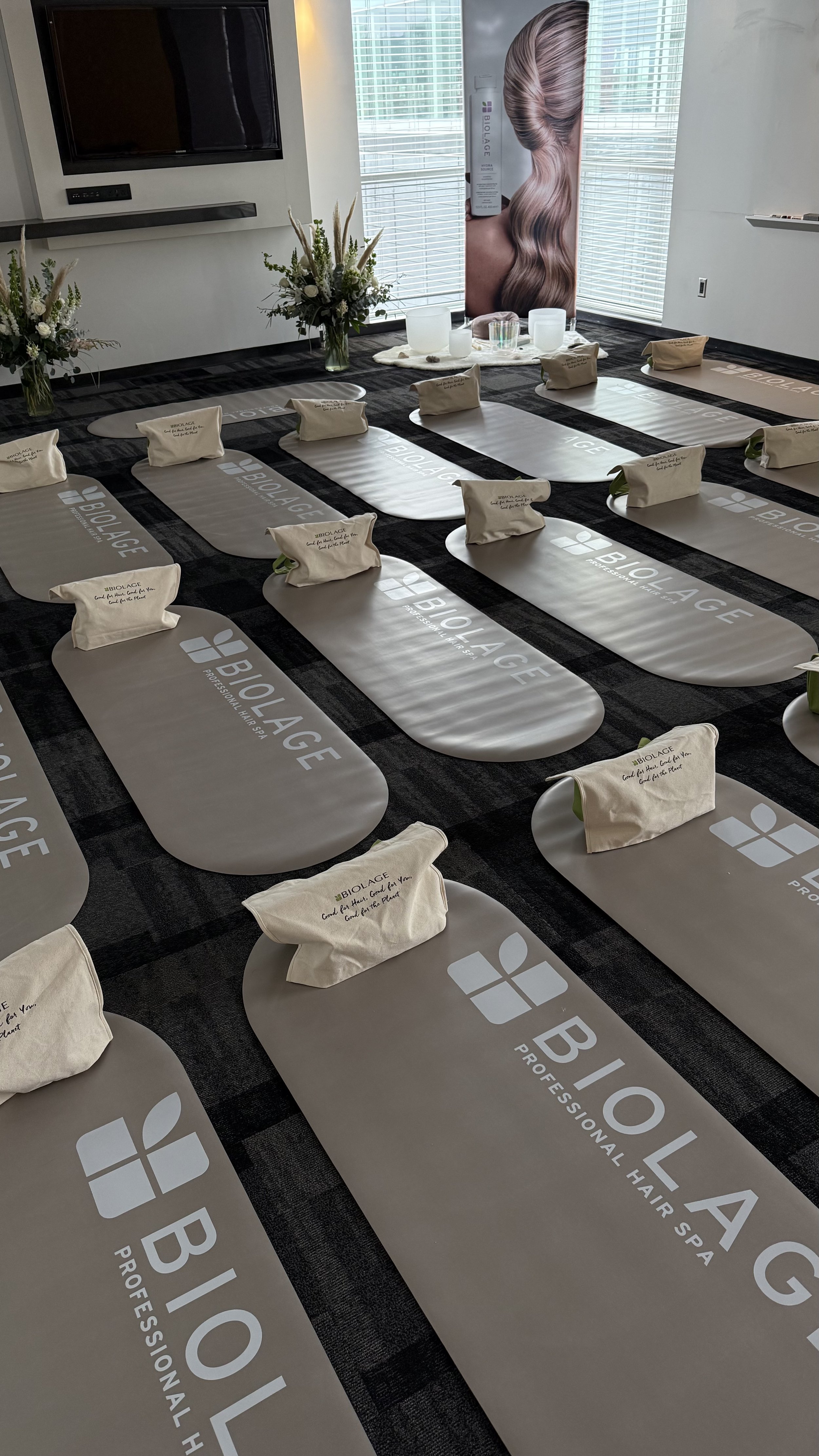 yoga class and sound bath for corporate clients biologe in Toronto, Canada