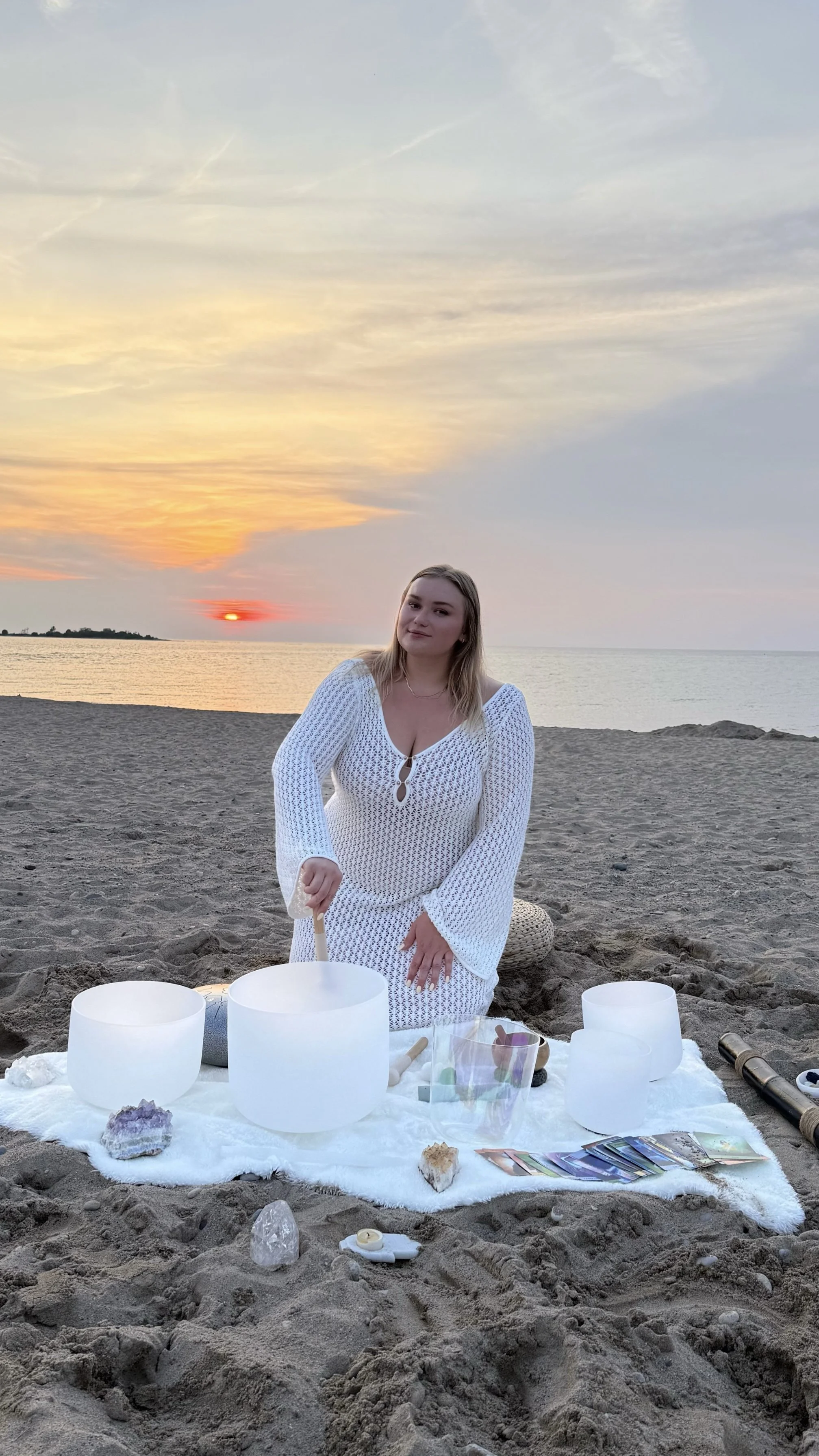 yoga and sound bath experience in Burlington, Hamilton, Toronto area with yoga teacher and founder Baye Kler