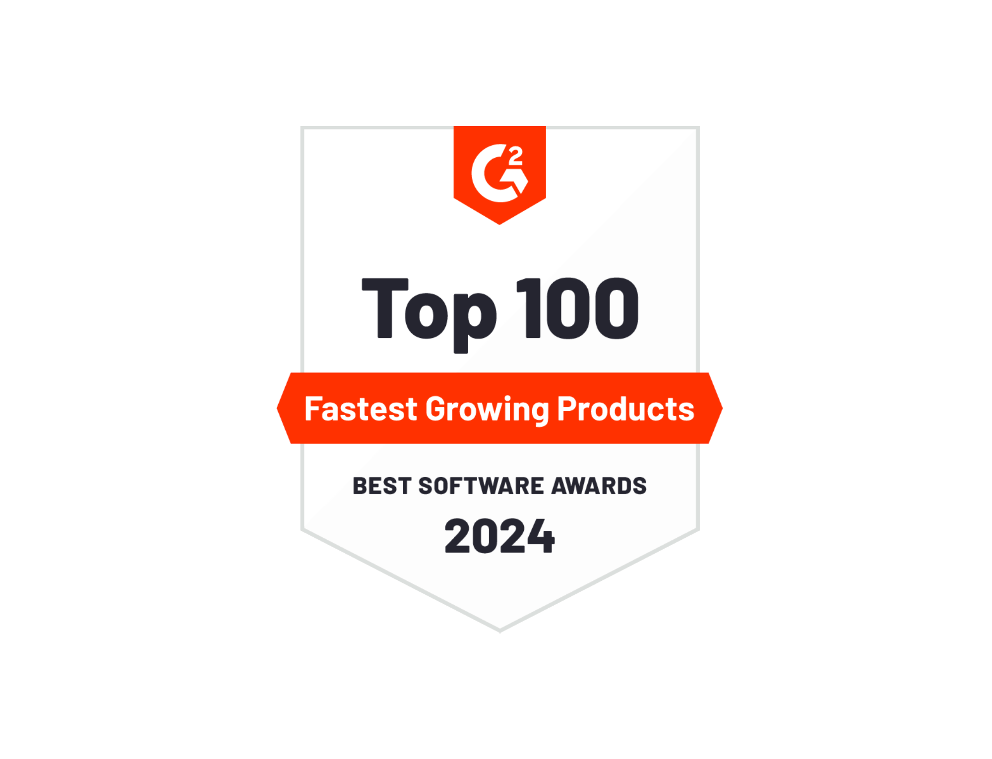 G2 Top 100 Fastest Growing Products 2024 award badge.
