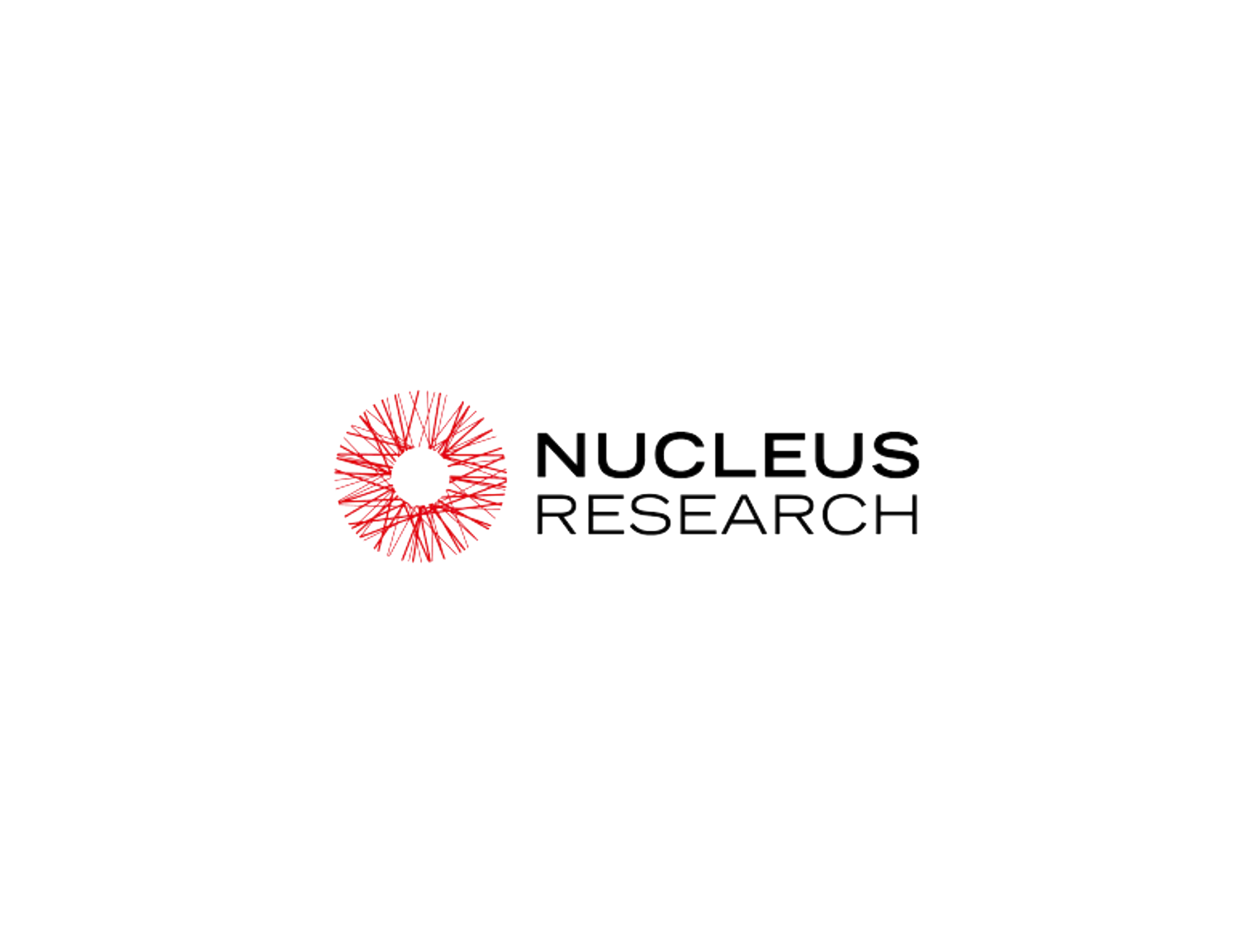 Nucleus Research logo featuring a red, spiky spherical graphic to the left of the text.