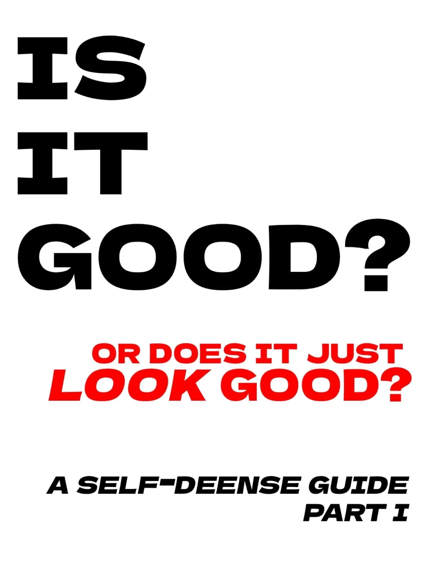 Details on each slide below!

Welcome to PART 1 of our new series! This is a guide to things to watch out for when learning self-defense or looking for a self-defense class.

1) Does it only work if you're stronger than the attacker?
Physical strengt