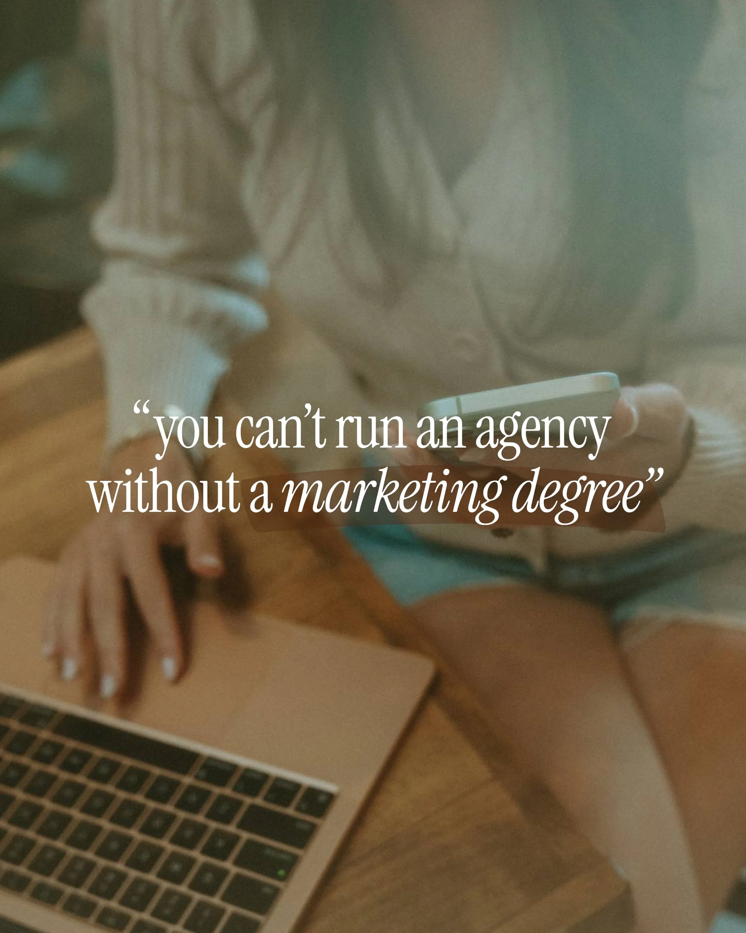 It&rsquo;s true. I don&rsquo;t have a marketing degree.

But what I do have is over a decade of experience in human connection, clear communication, gaining trust, and helping people make informed decisions when they&rsquo;re overwhelmed.

And that&r
