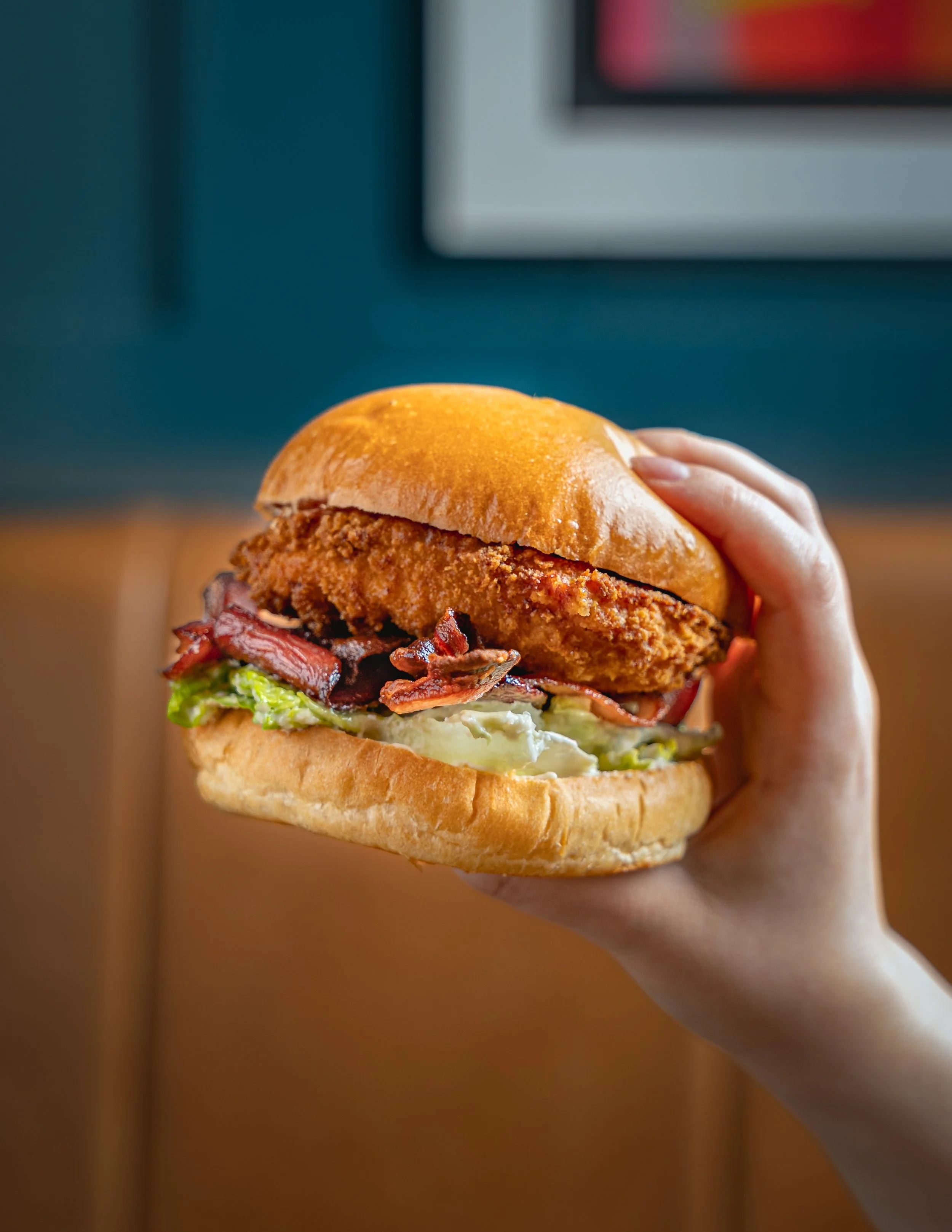 Chicken Caesar Burger, Covey's Gastro Bar at Westport  Plaza Hotel