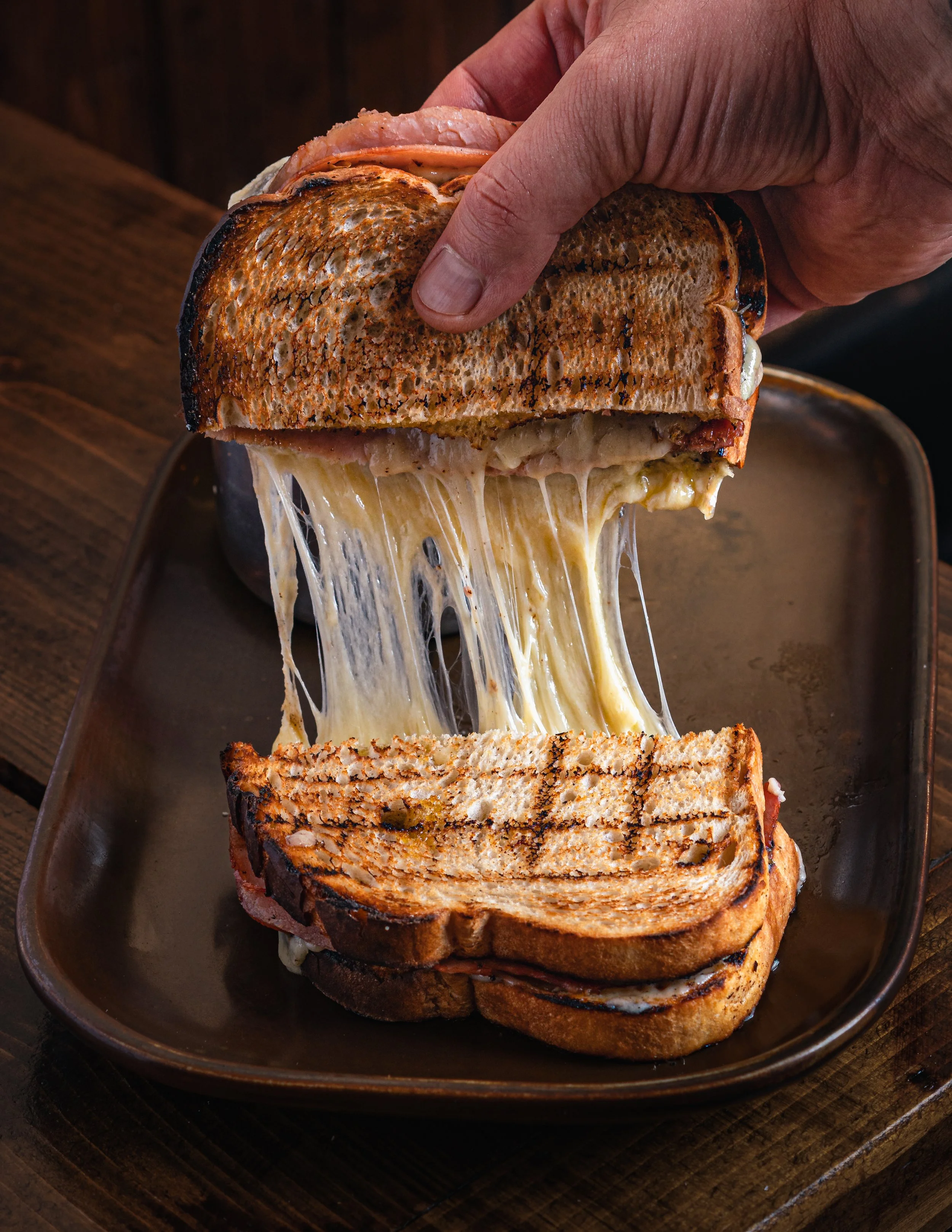 Ham and cheese toastie from JJ O'Malley's restaurant, Westport