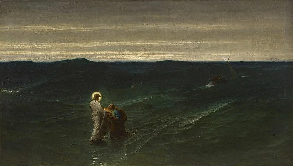 What Is Salvation? Christ reaches down to rescue Peter from the stormy water