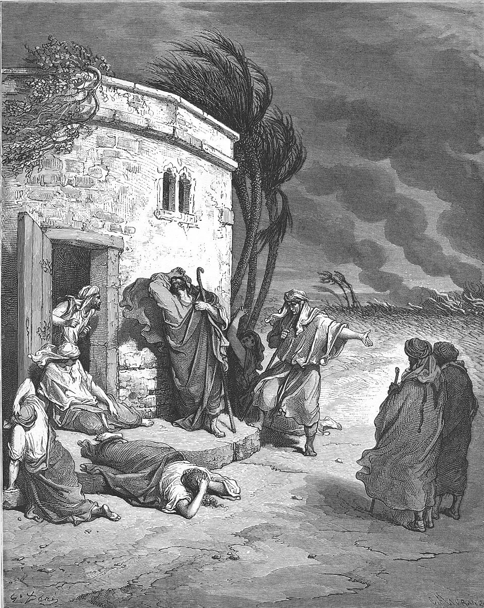 Messengers telling Job that tragedy has struck his family and possessions