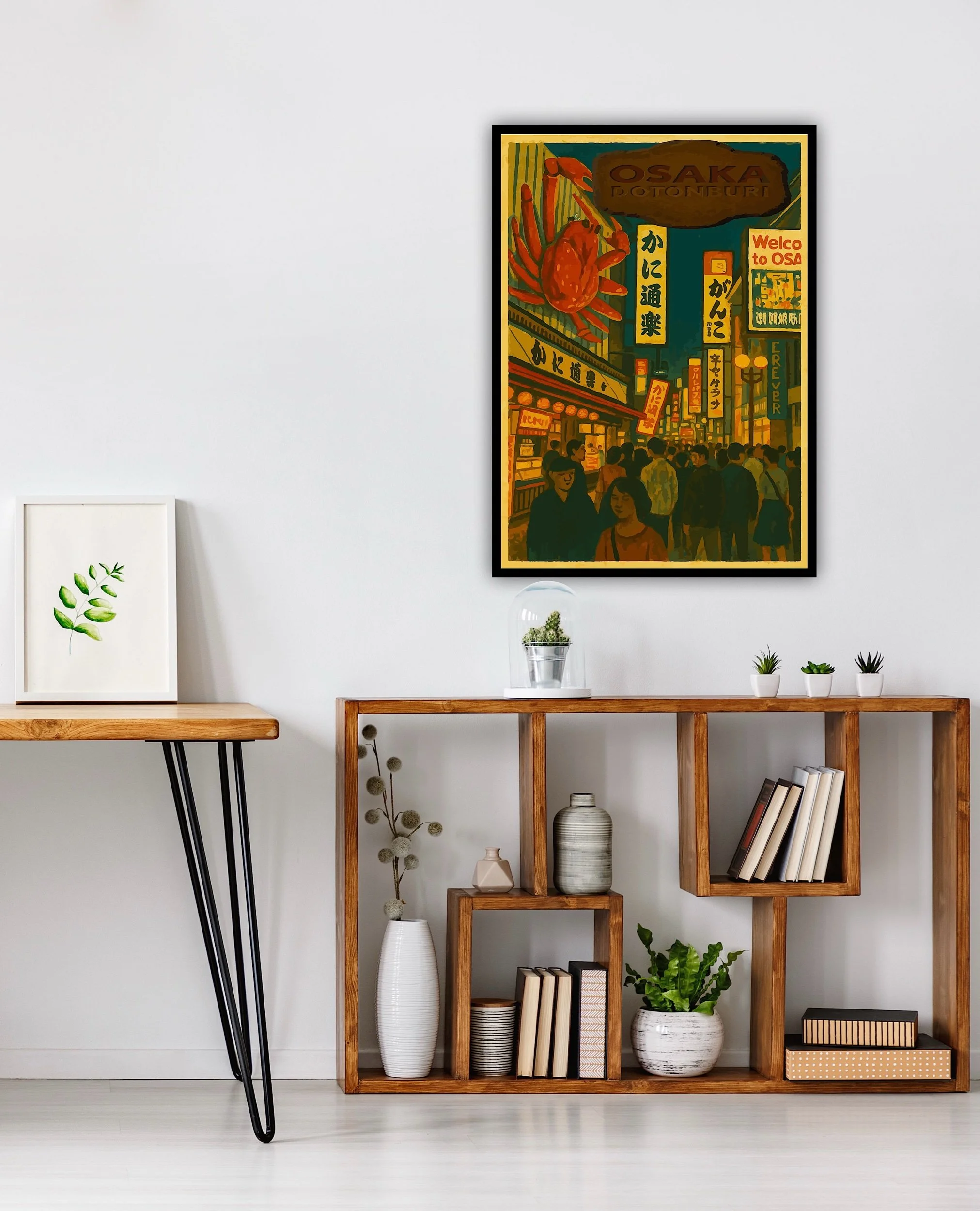 Interior view Osaka Dotonburi Street Art poster print by CAPSIZE