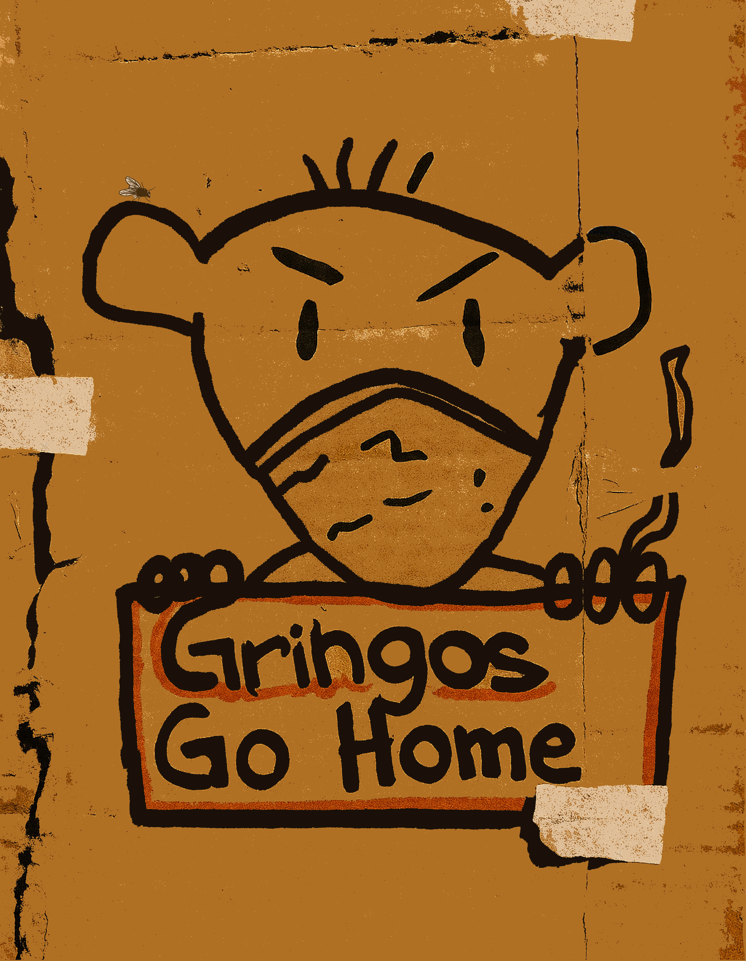 Gringos Go Home street poster artwork — premium matte giclée print by CAPSIZE