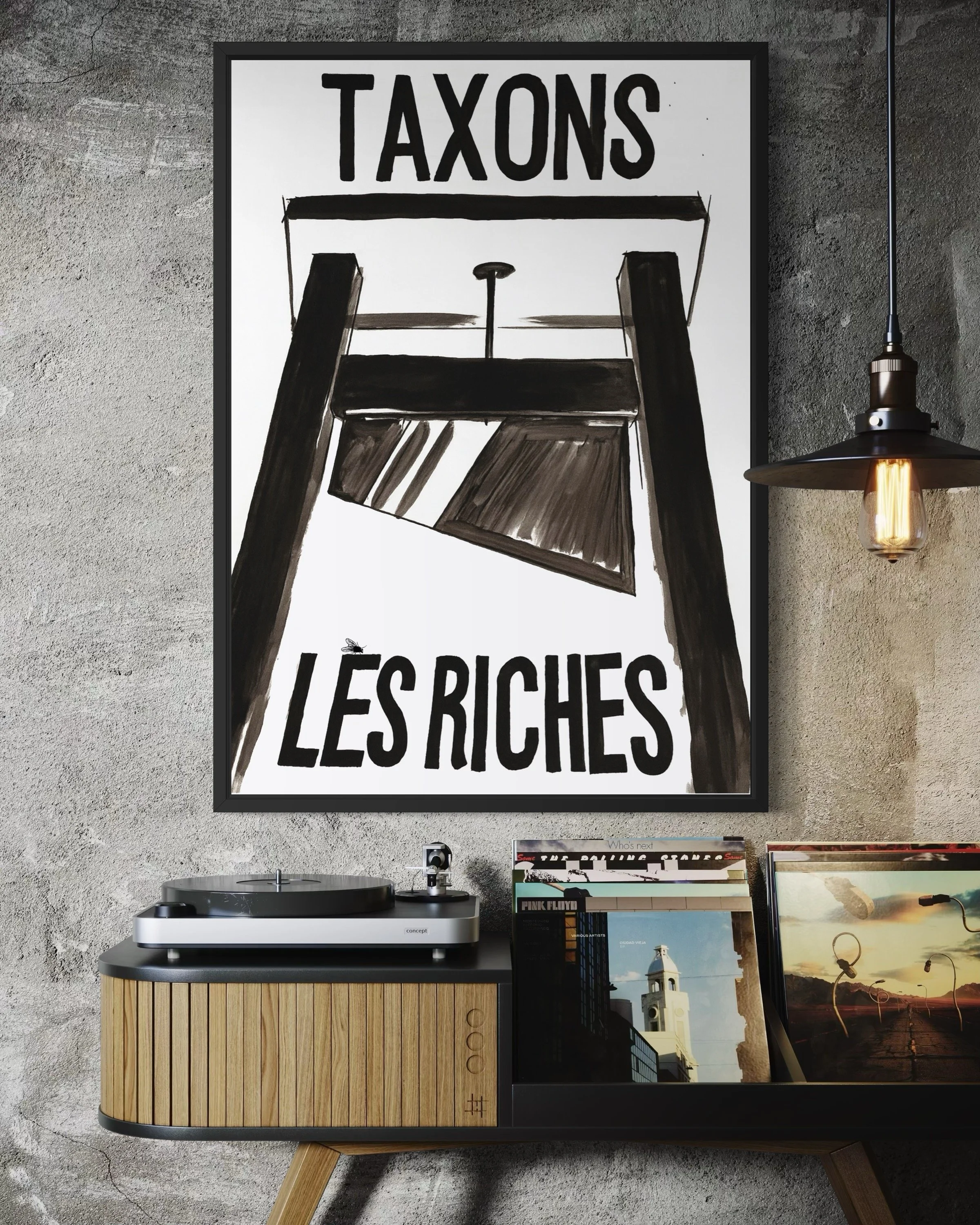 French Protest Poster Tax the rich