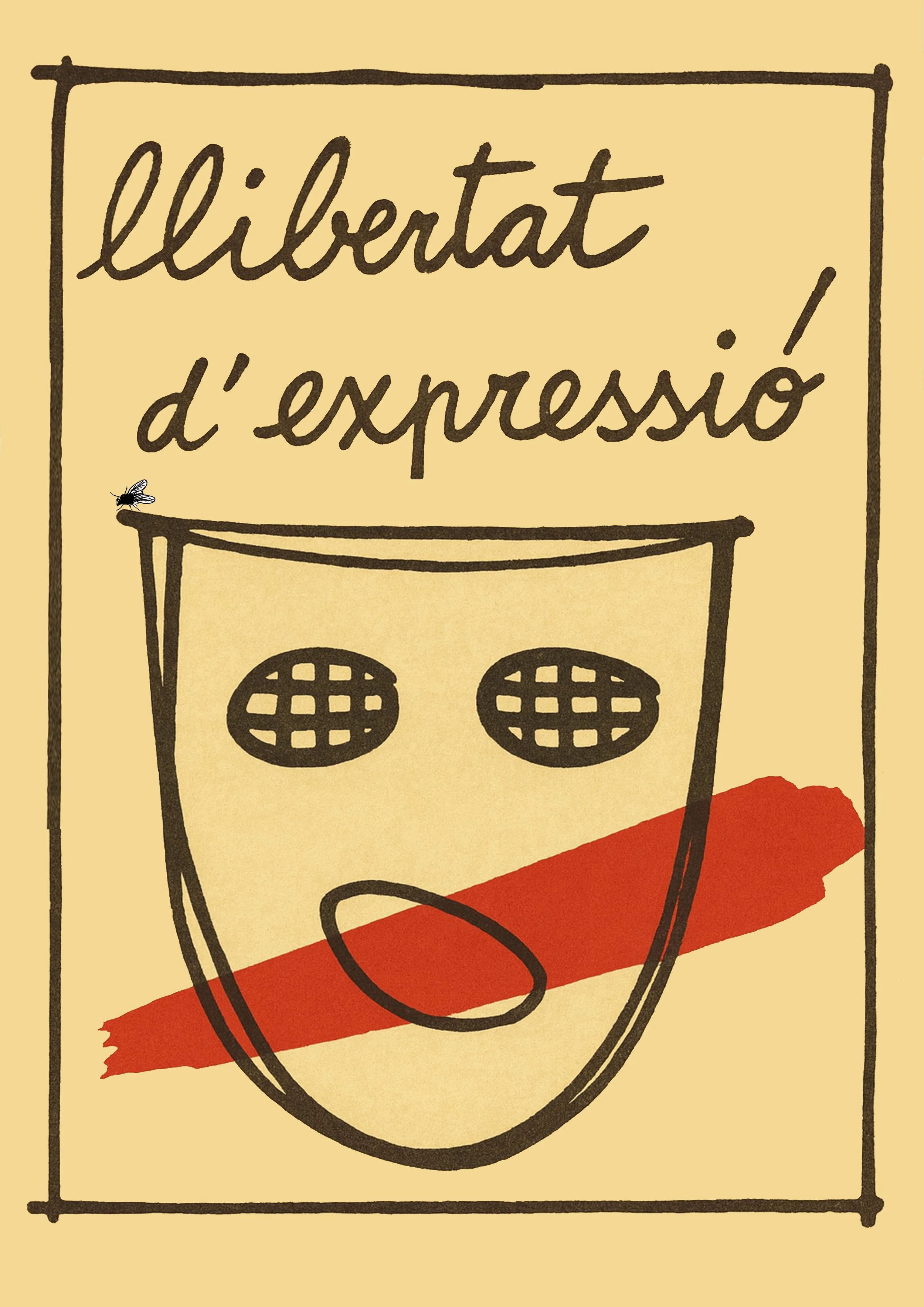 Llibertat d’expressio! Catalan protest poster artwork — premium matte giclée print by CAPSIZE