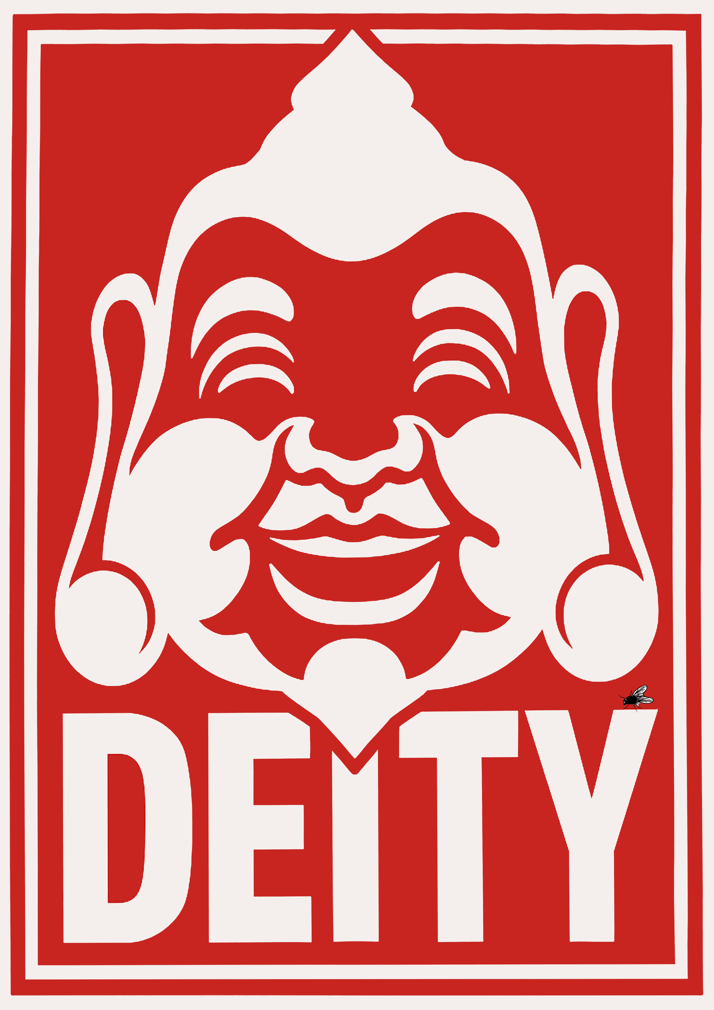 Deity graphic street art poster artwork — premium matte giclée print by CAPSIZE