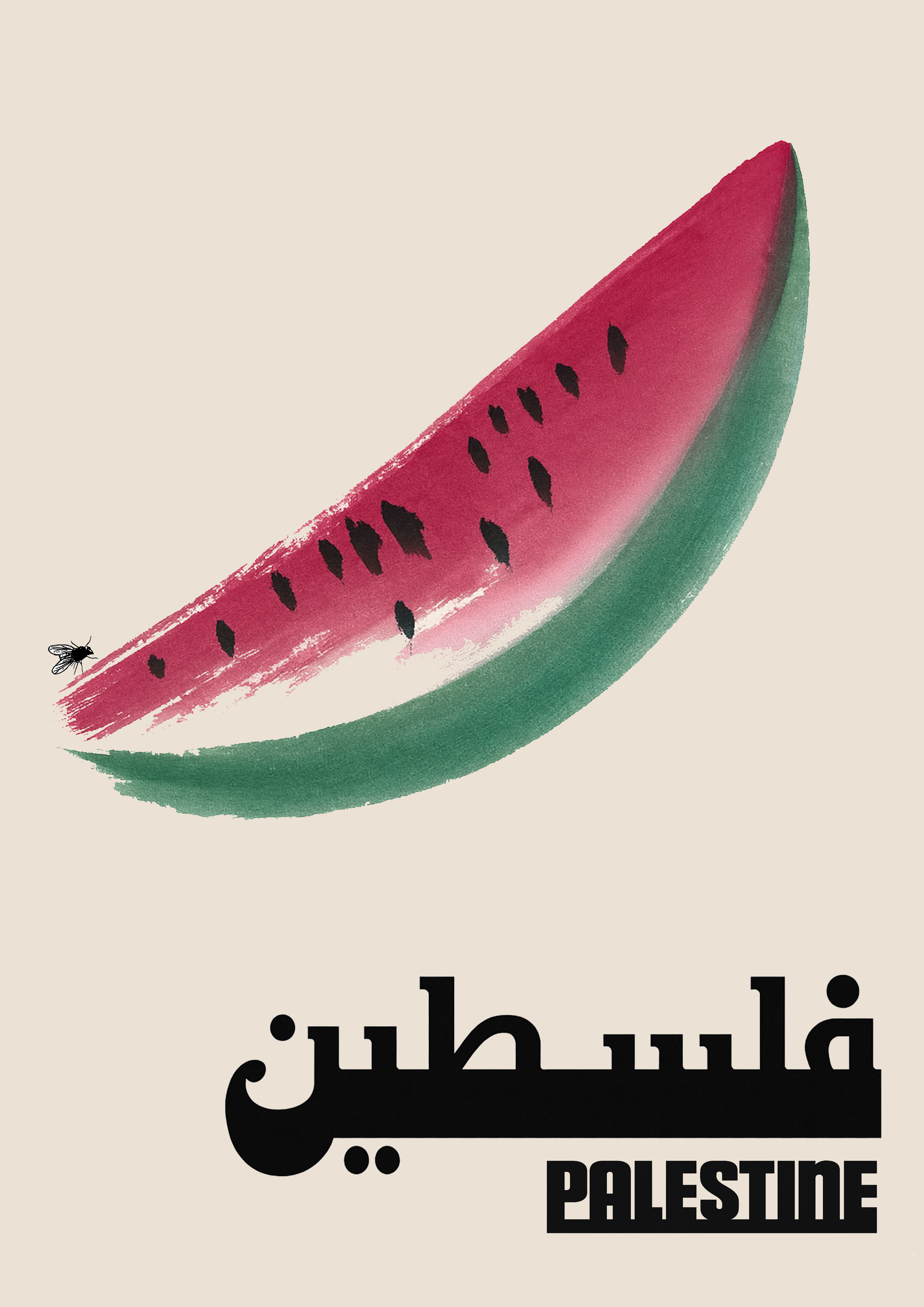 Watermelon Pro Palestine Protest poster artwork — premium matte giclée print by CAPSIZE