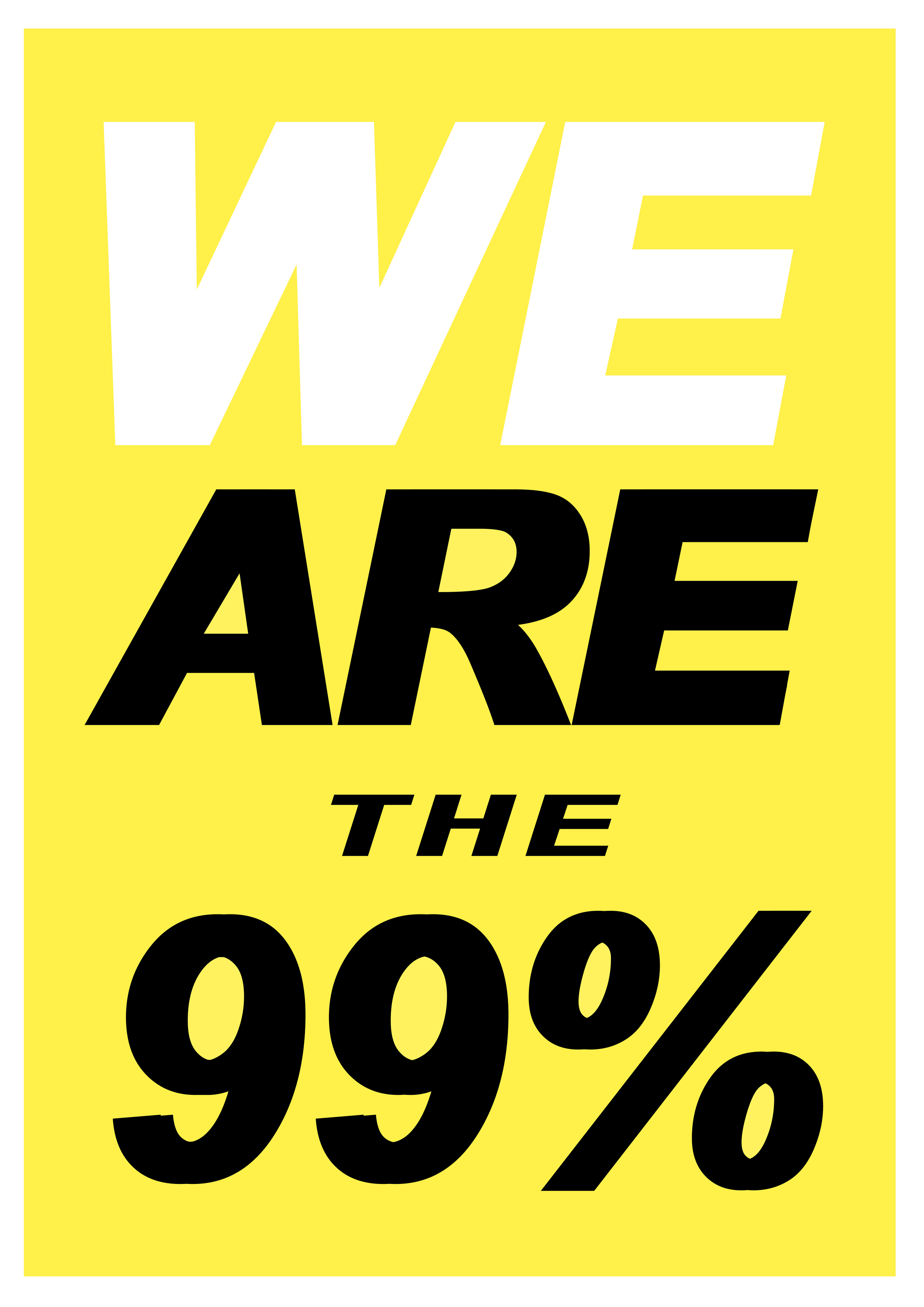 We Are The 99% protest poster Occupy Wall Street — premium matte giclée print by CAPSIZE