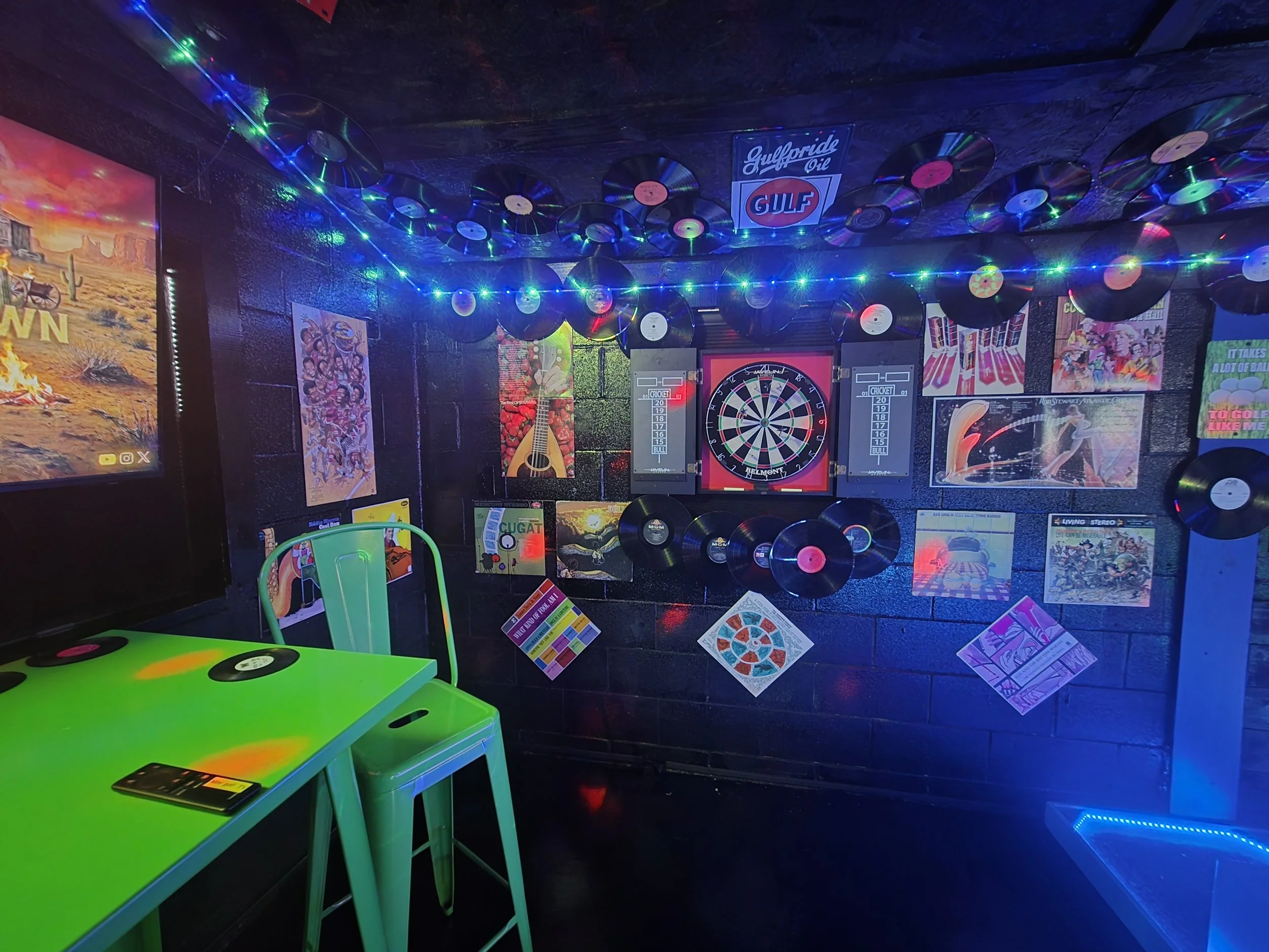 It’s a lively, music‑themed space designed for everyone to relax & play.