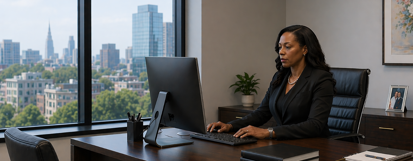 busy female law firm owner who wants to understand her marketing