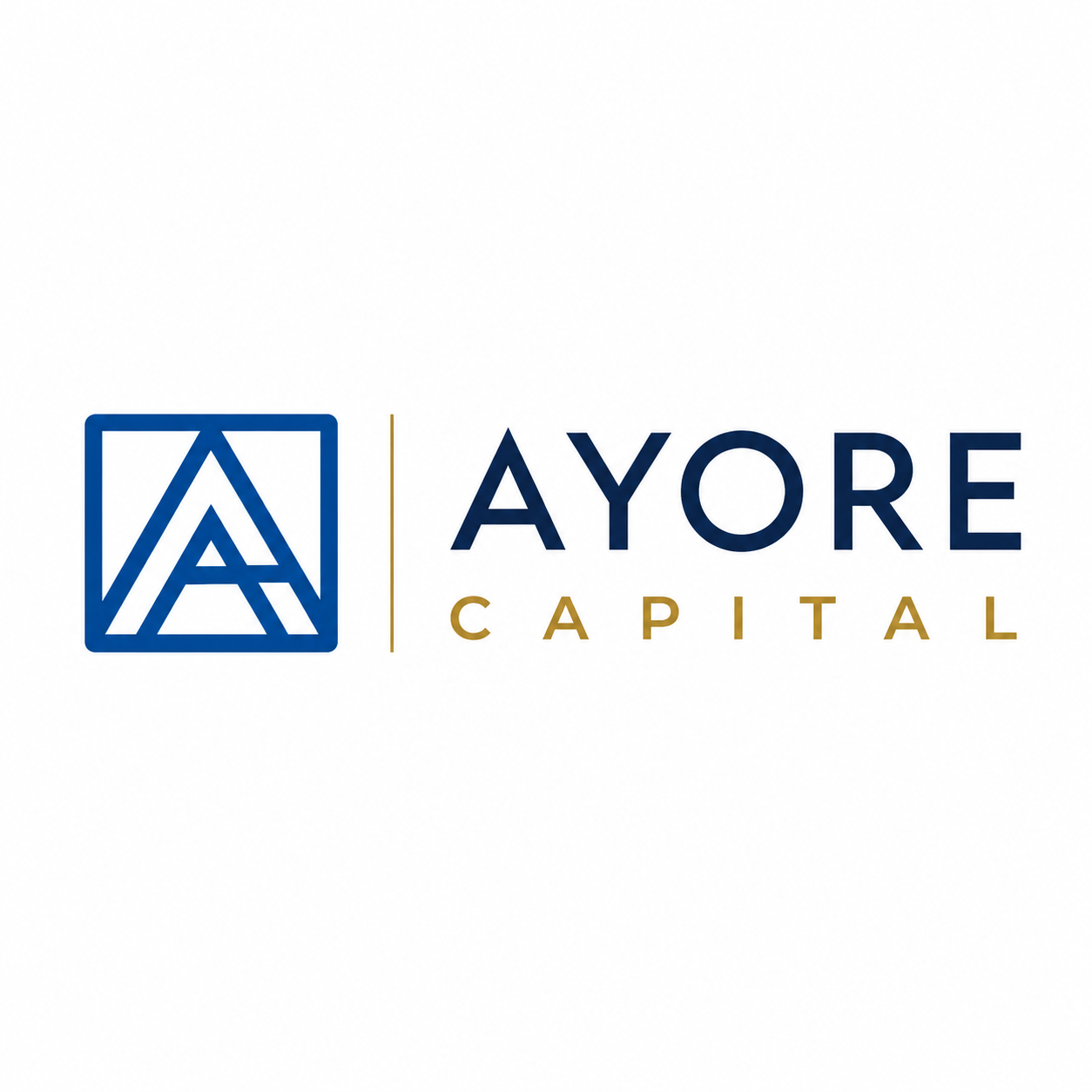 Logo of Ayore Capital with a stylized blue 'A' inside a square and the company name in navy and gold text.