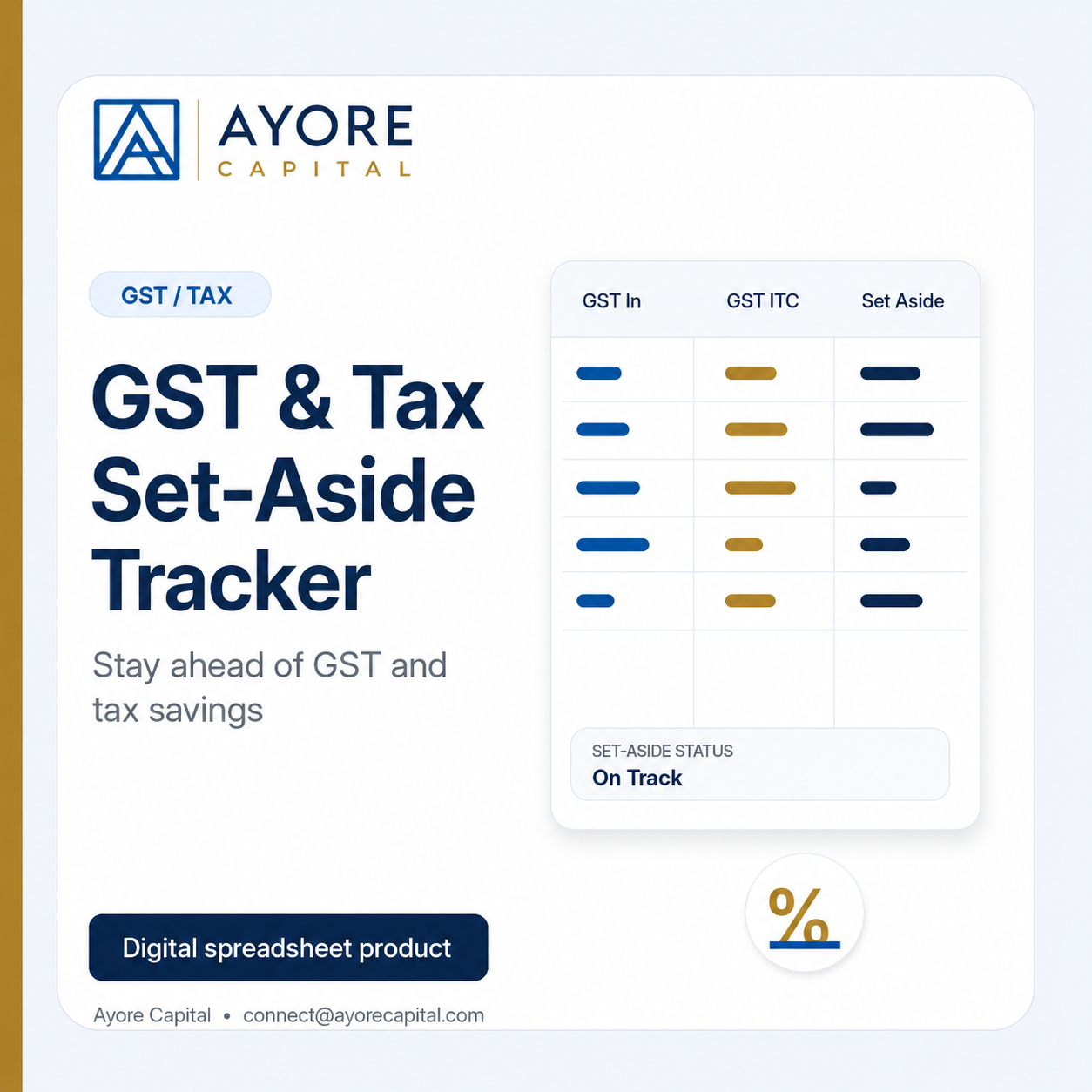 GST & Tax Set-Aside Tracker