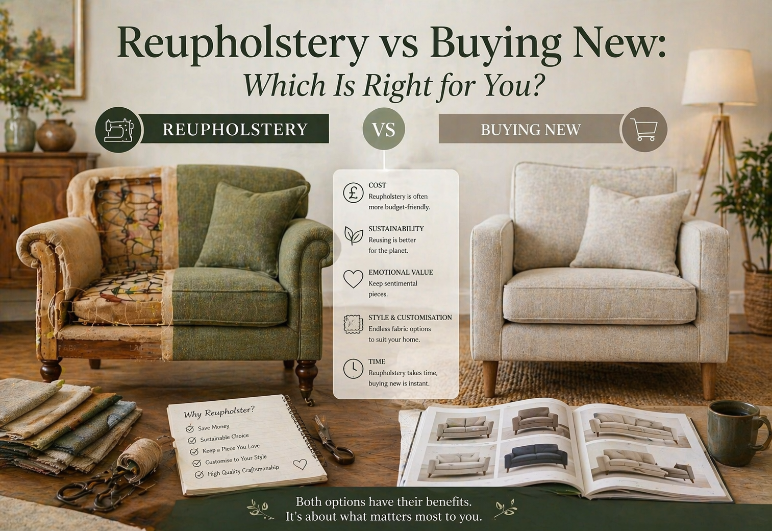 Reupholstery vs Buying New: Which Is Right for You?