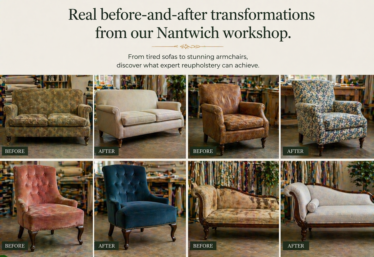 Before &amp; After: 10 Stunning Reupholstery Transformations