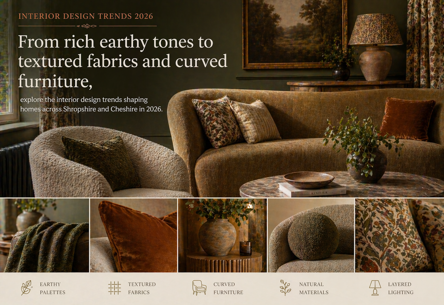 Interior Design Trends for 2026: What We’re Seeing in Shropshire &amp; Cheshire Homes
