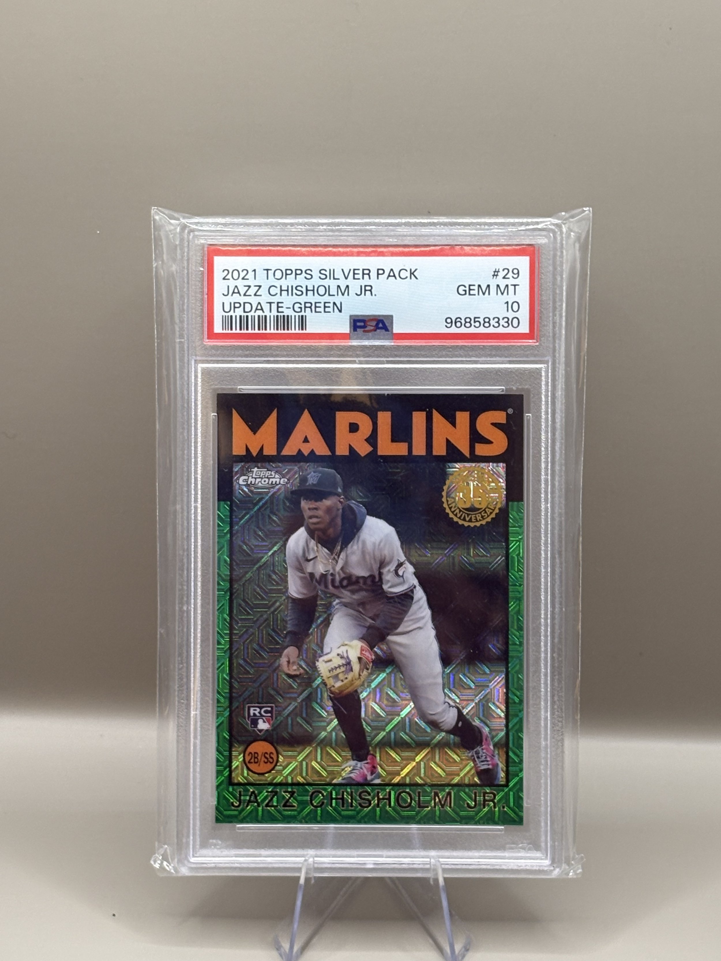 2021 Topps Silver Pack 35th Anniversary Jazz Chisholm JR Green #25 93/99