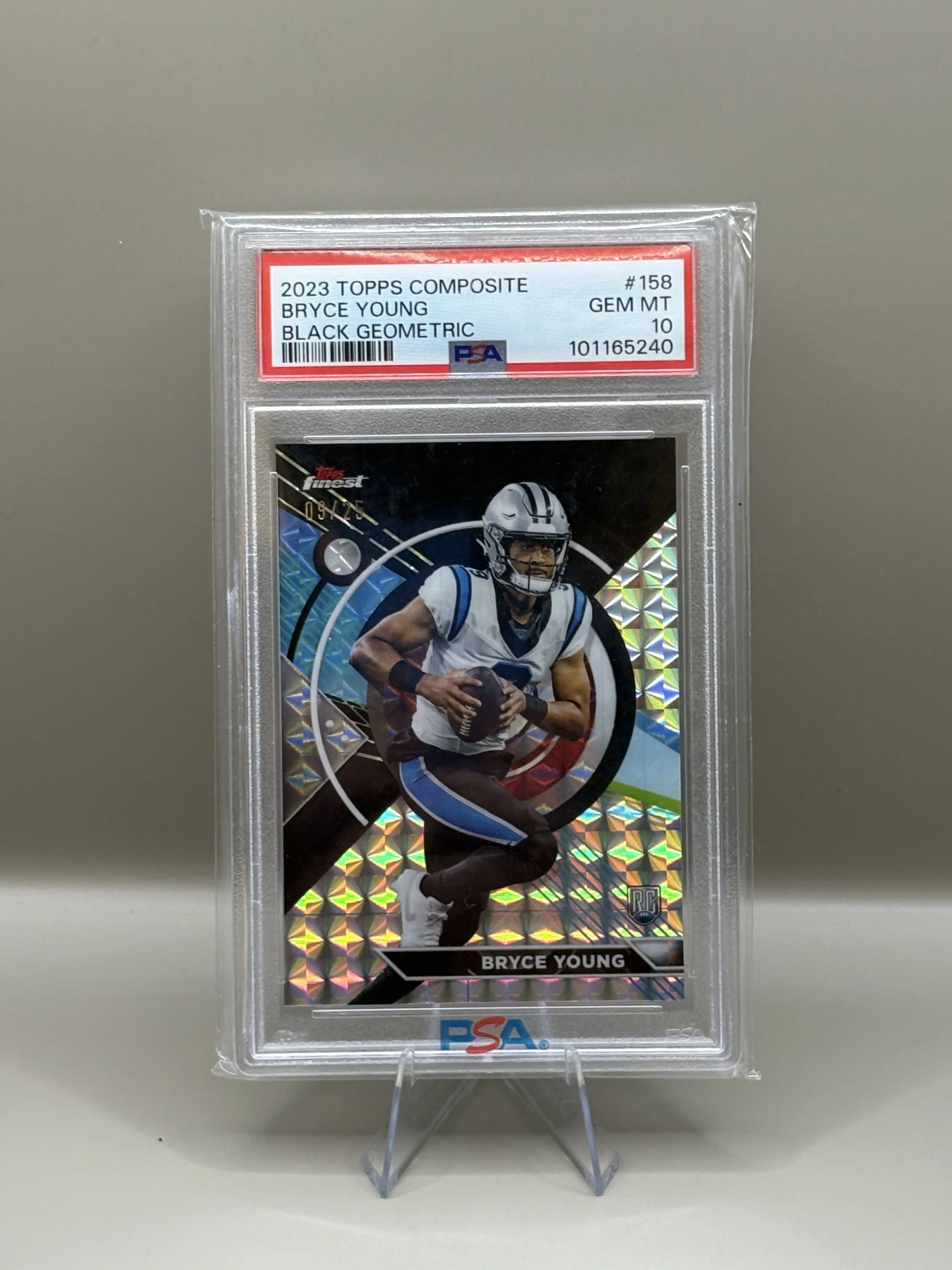 2023 Topps Composite Bryce Young Black Geometric 09/25 PSA 10