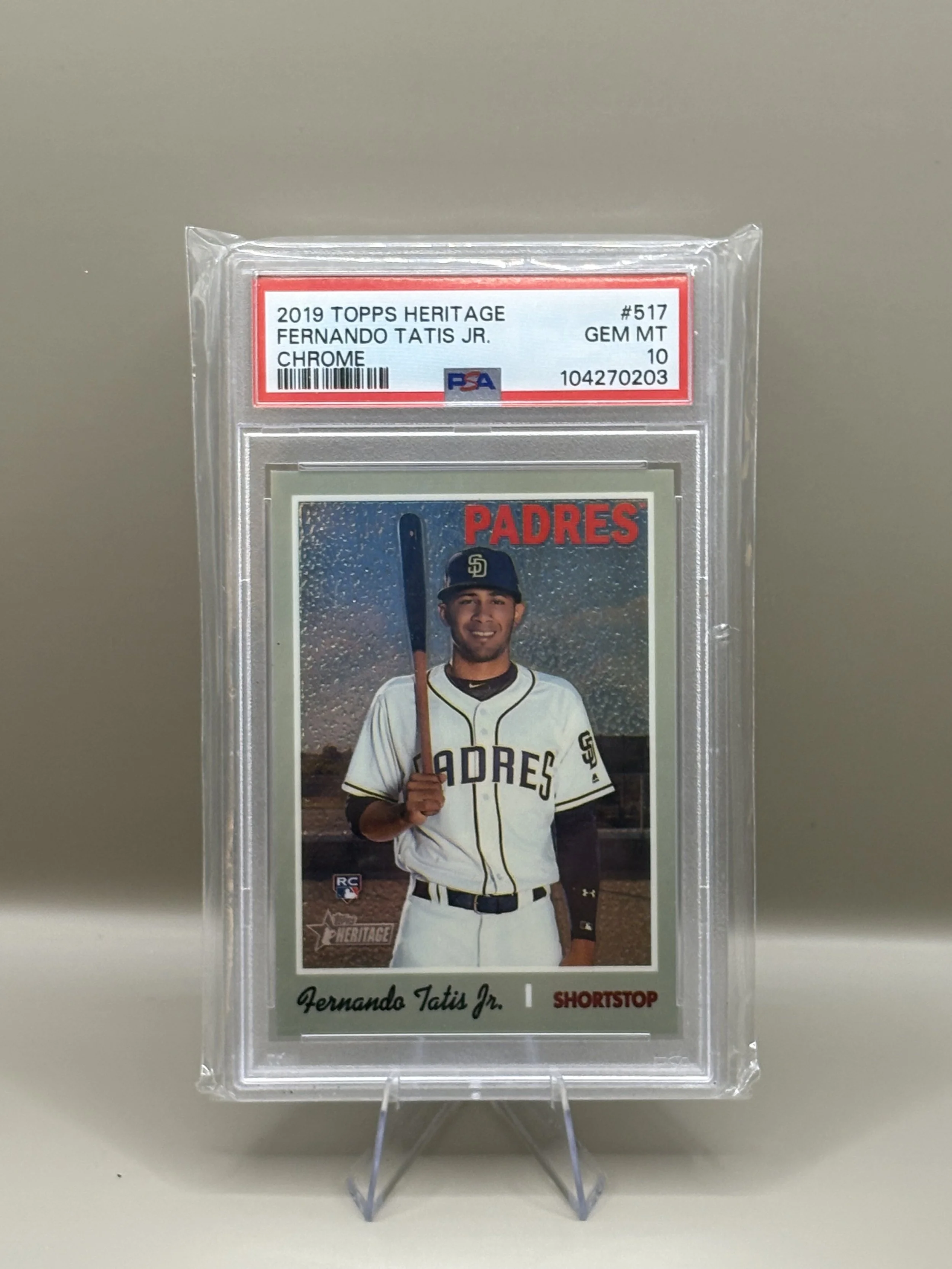 2019 Topps Heritage Fernando Tatis JR Chrome Rookie #517 PSA 10