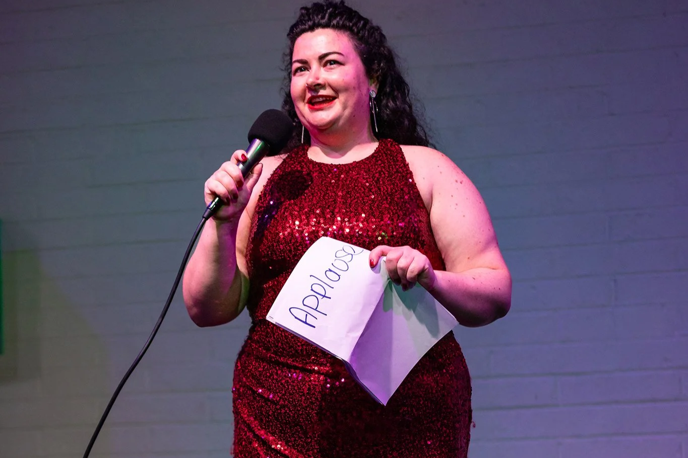 Marketing Meg Hosting the Pitch'd Festival Gala | Photo credits: David Hegarty
