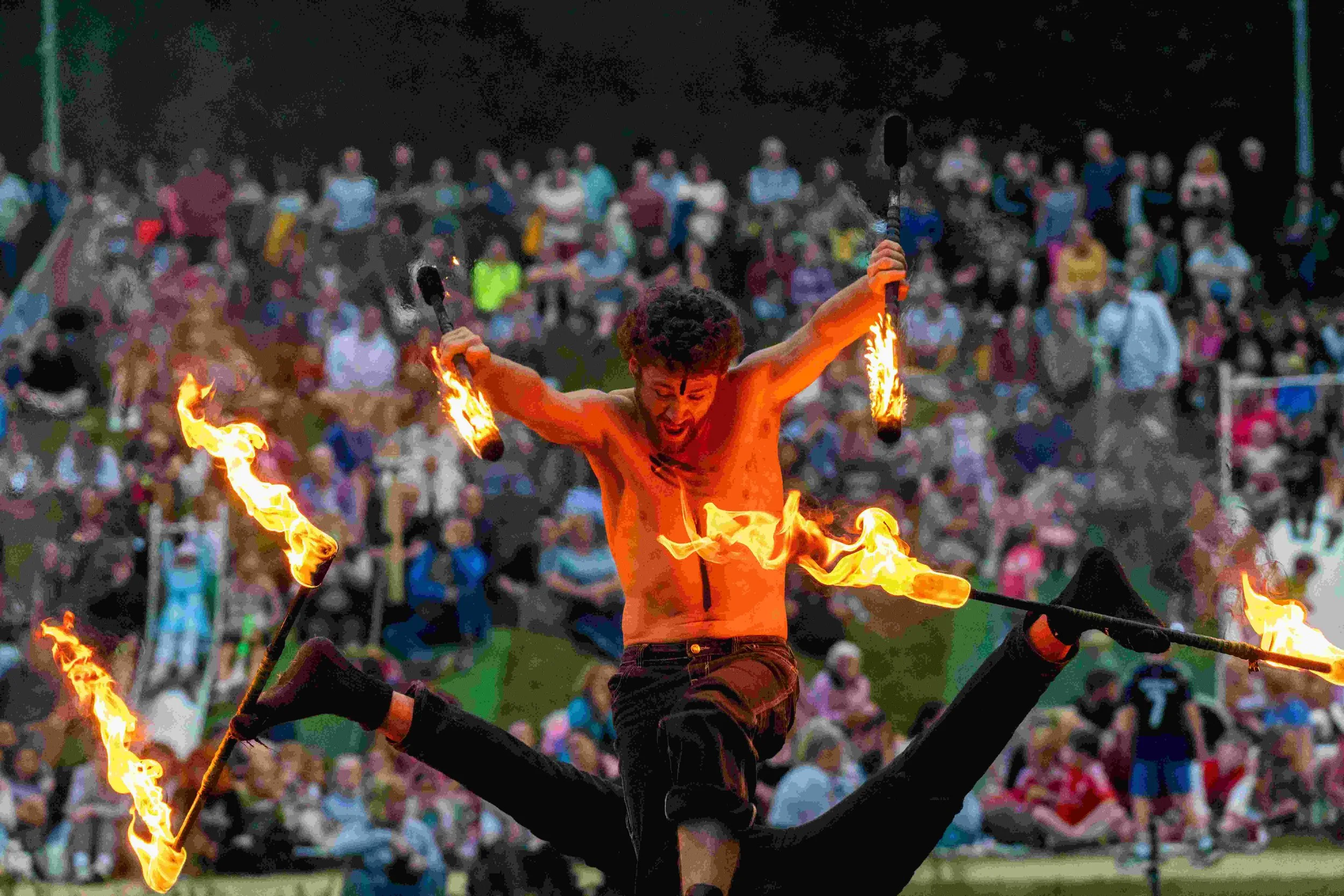 800+ People Attended a 'Small' Fire Show