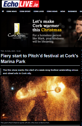 Press release about fire show on EchoLive.ie