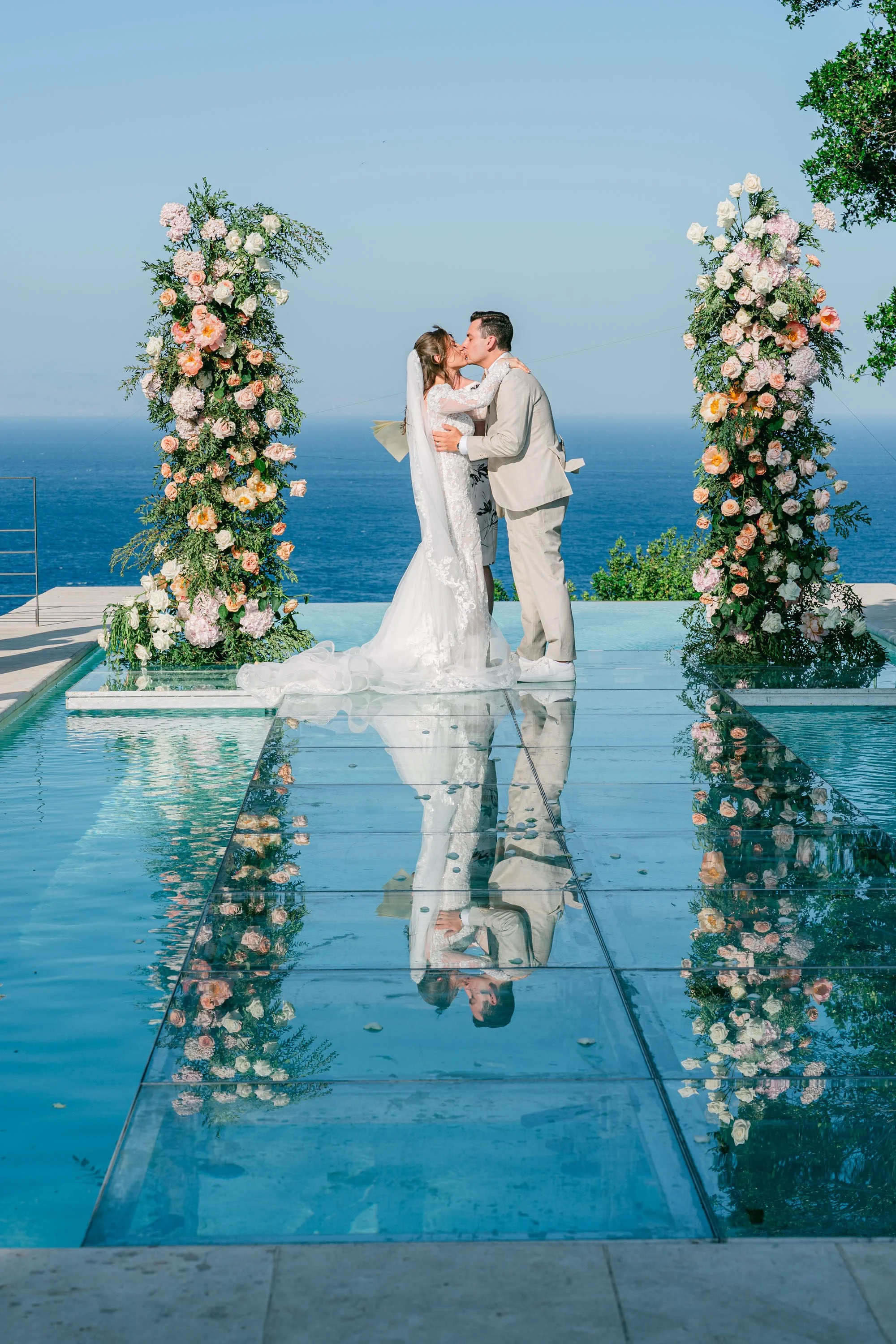 Just married! Alexa & Ryan tied the knot at the famous Villa Mon Repos in Taormina, Sicily.