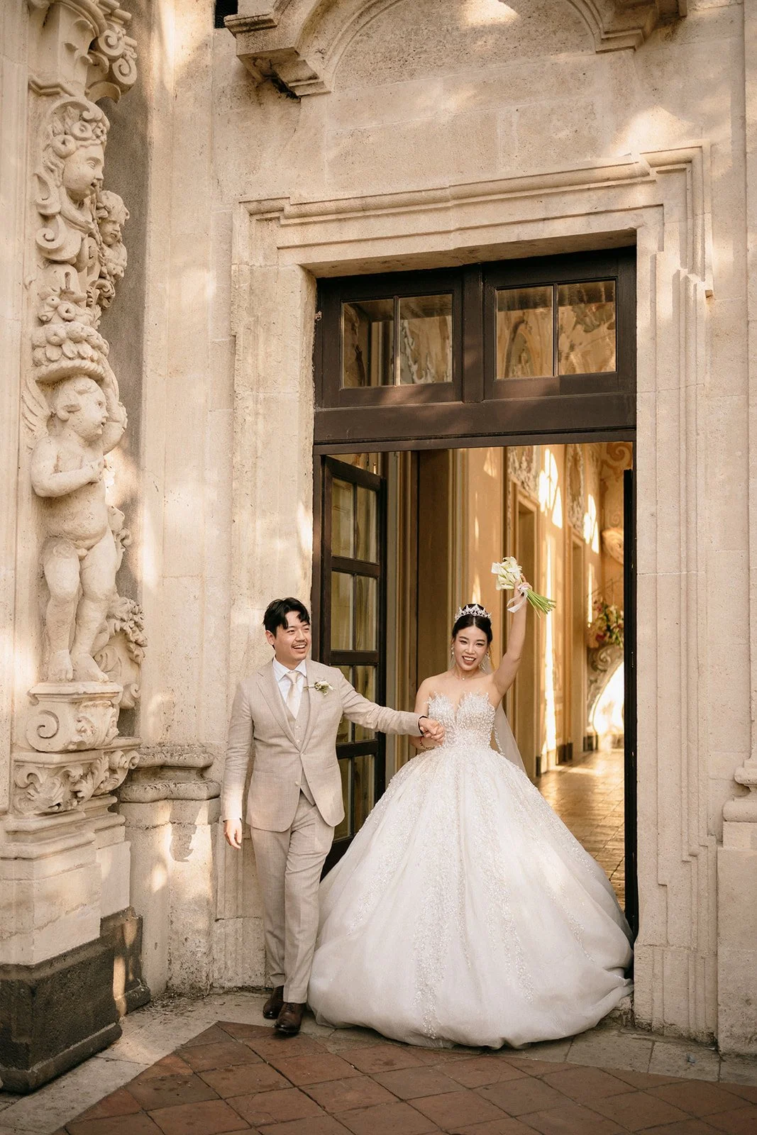 They tied the knot! Carol & Kevin right after their wedding ceremony in Sicily. 