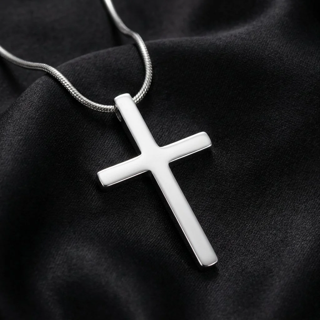 Stainless Steel Cross Pendant with Chain