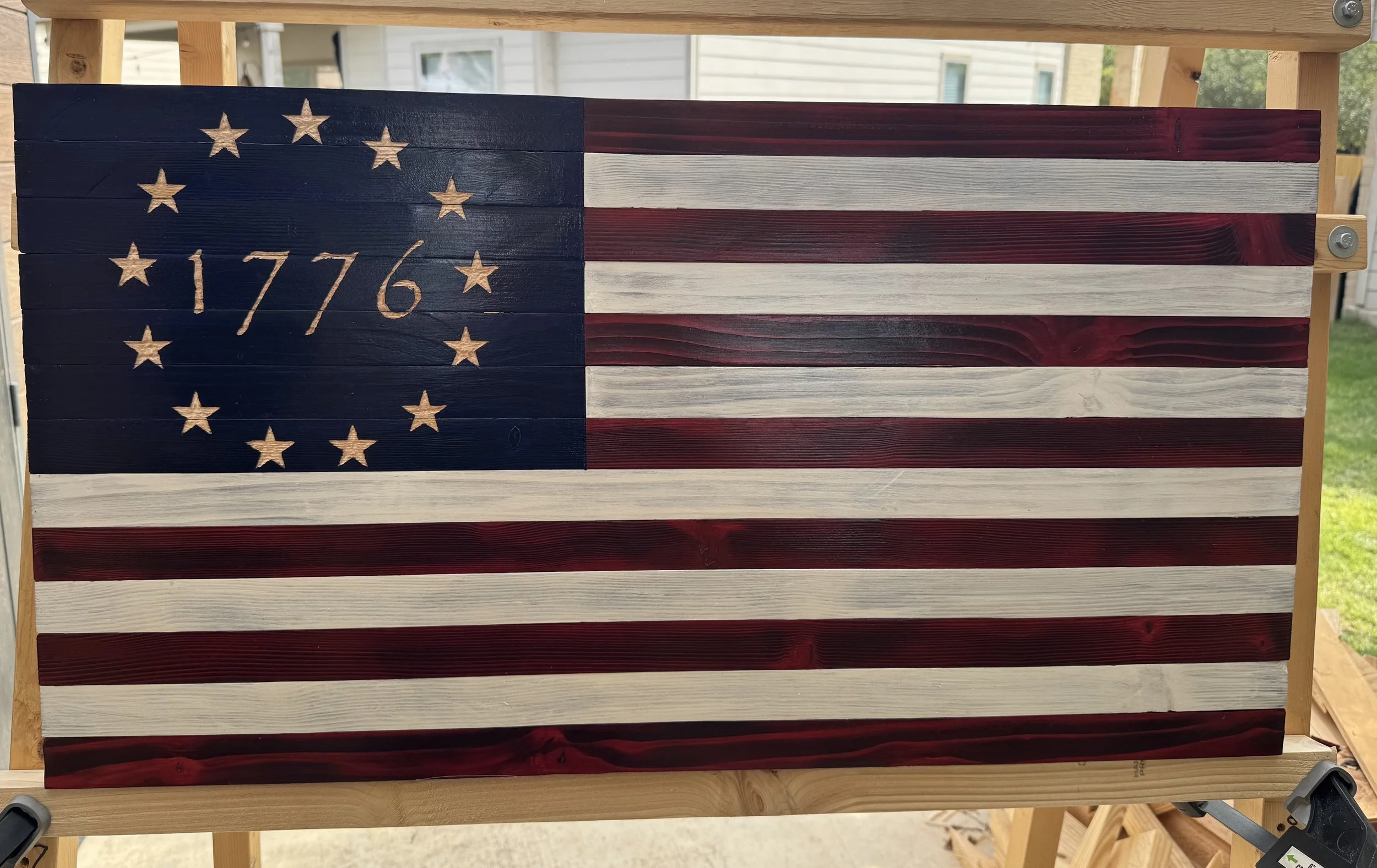 Flat Handcrafted Wooden Flags