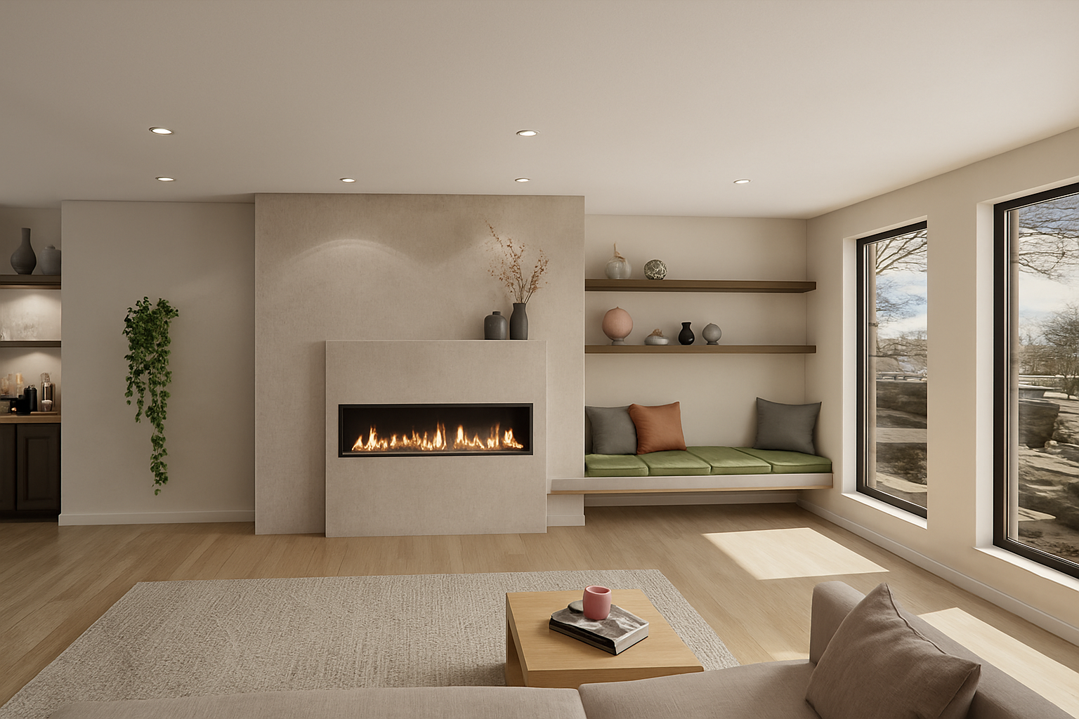 Fireplace & Living Space