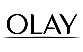Olay logo in black font with a horizontal line underneath