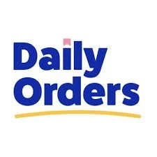Daily Orders logo with blue text and a yellow underline