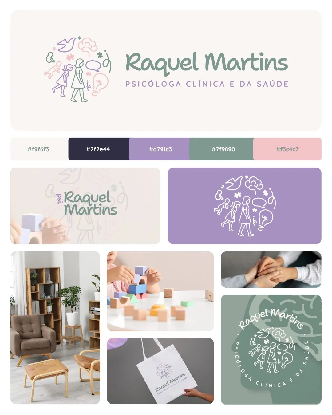 Um design que foge dos clich&ecirc;s da &aacute;rea: essa &eacute; a marca da Raquel Martins Psi! 🧩

Desenhamos um s&iacute;mbolo que representa o desenvolvimento humano em todas as suas fases juntamente com os s&iacute;mbolos j&aacute; tradicionais