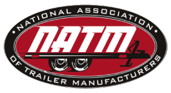 Logo of the National Association of Trailer Manufacturers, featuring an oval shape with a red background and white text 'NATM' in the center.