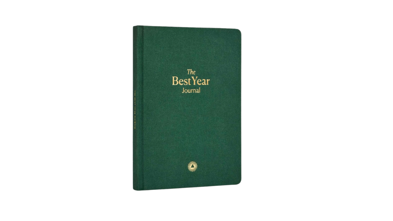 This Guided Journal (simple way to design your best year ever + I'm obsessed with this deep green!)