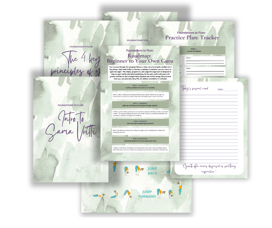 Extra downloadable yoga resources in online yoga course Fundamentals to Flow by Andrijana Darkov