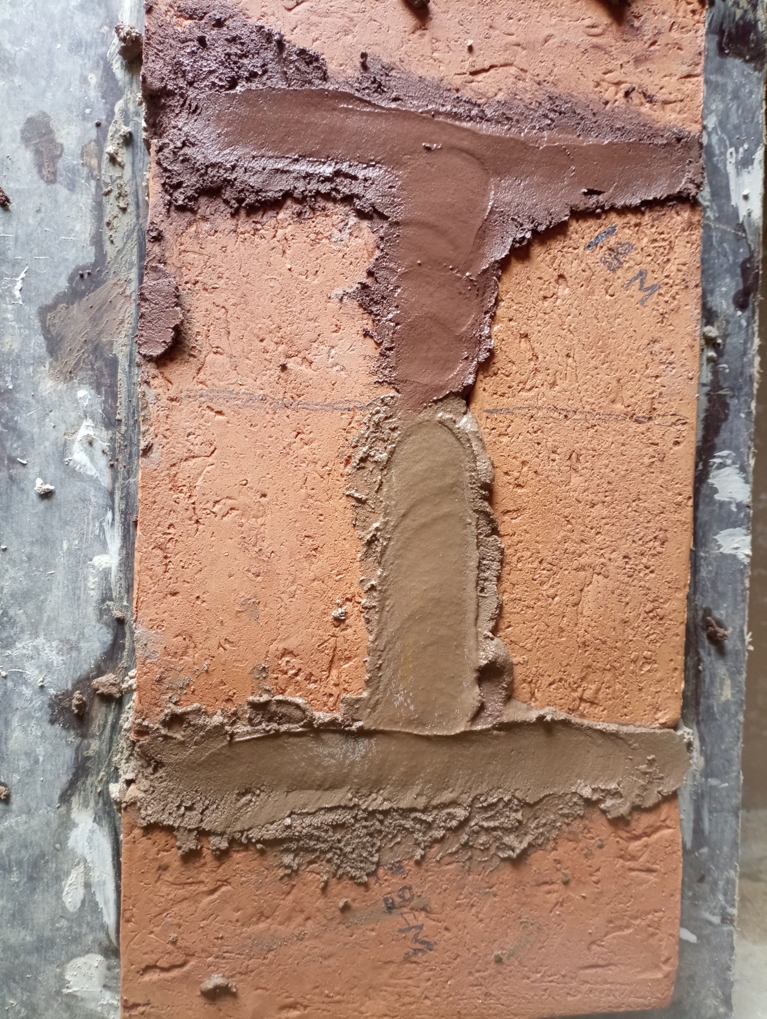 Testing different mortar mixes