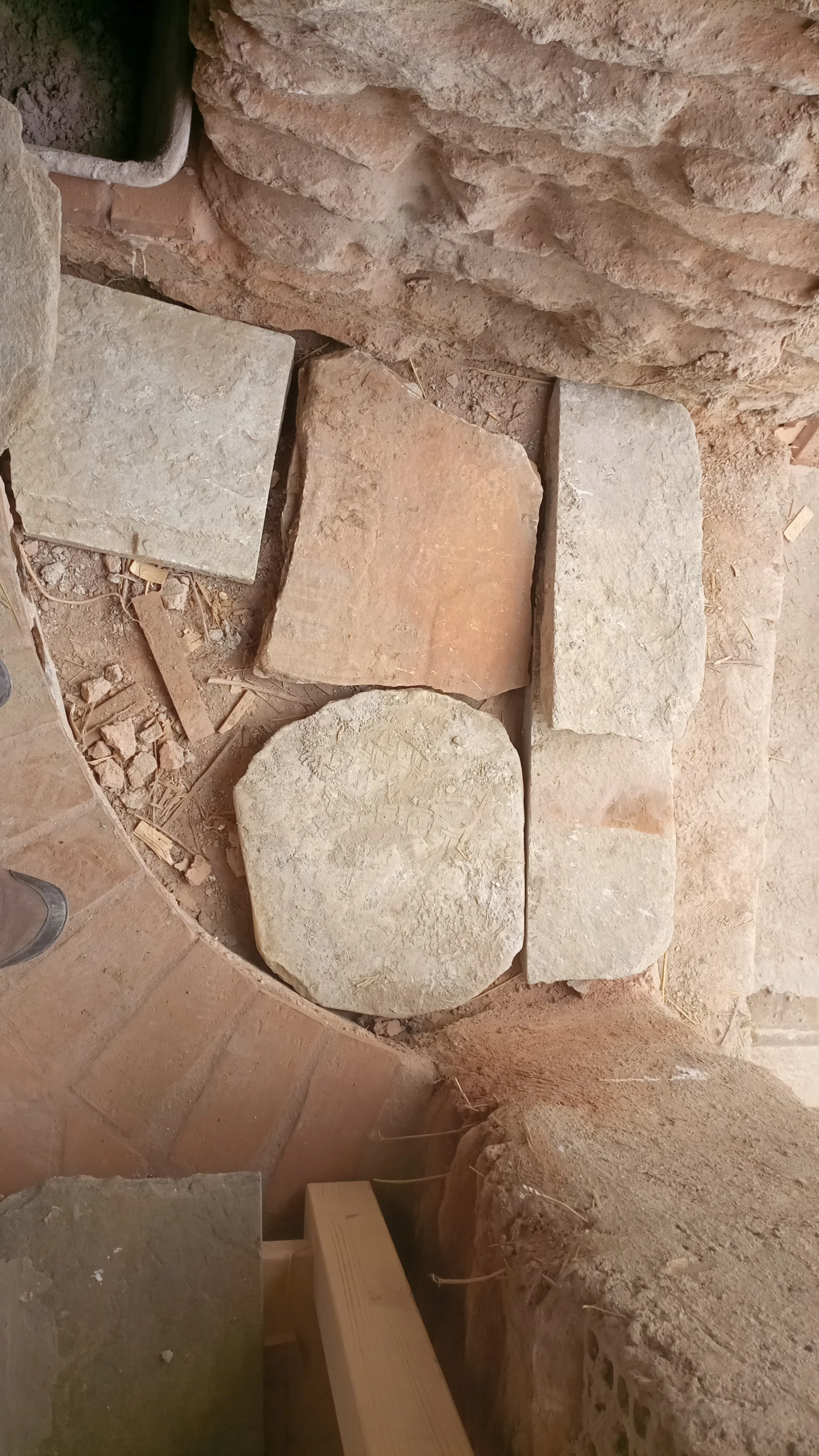 Using left-over pieces for front threshold