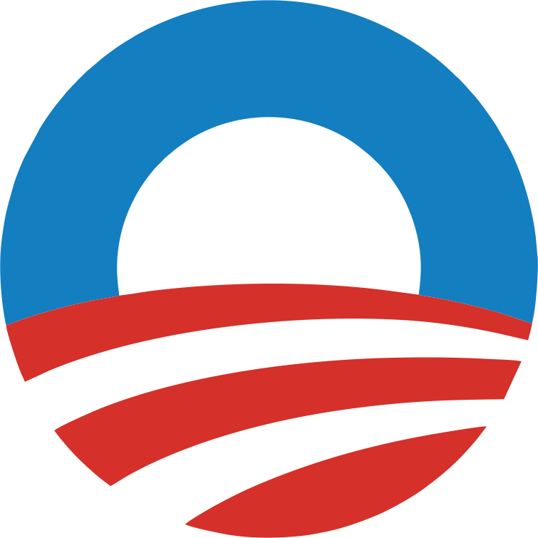 A stylized logo with a blue semicircular arc at the top, and red curved lines beneath, forming a circular shape.