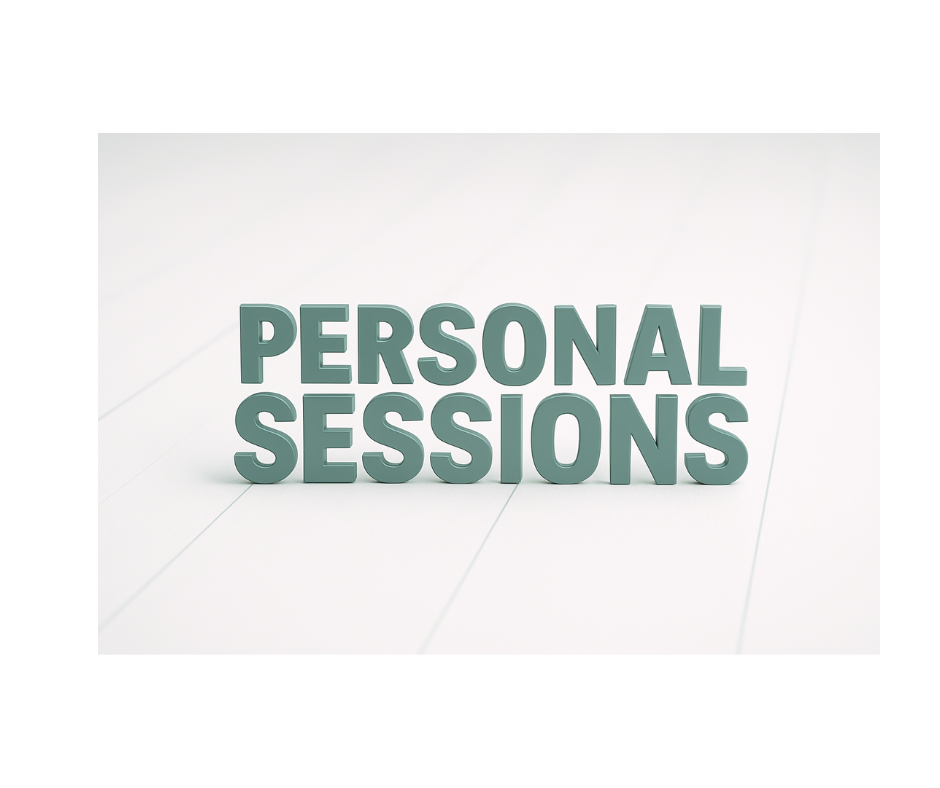 3D text reading 'Personal Sessions' on a white background.