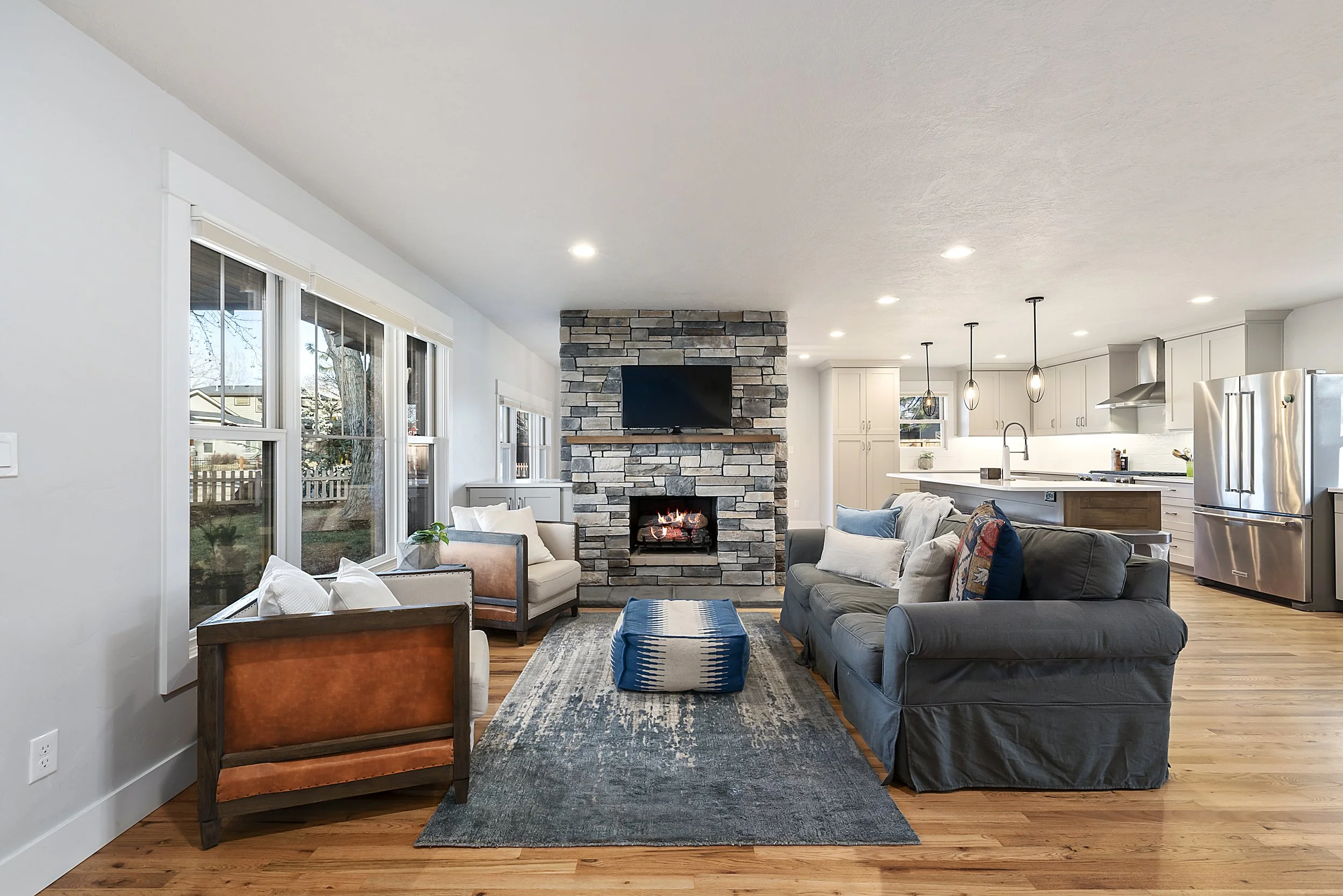 Great Room with big windows for gathering