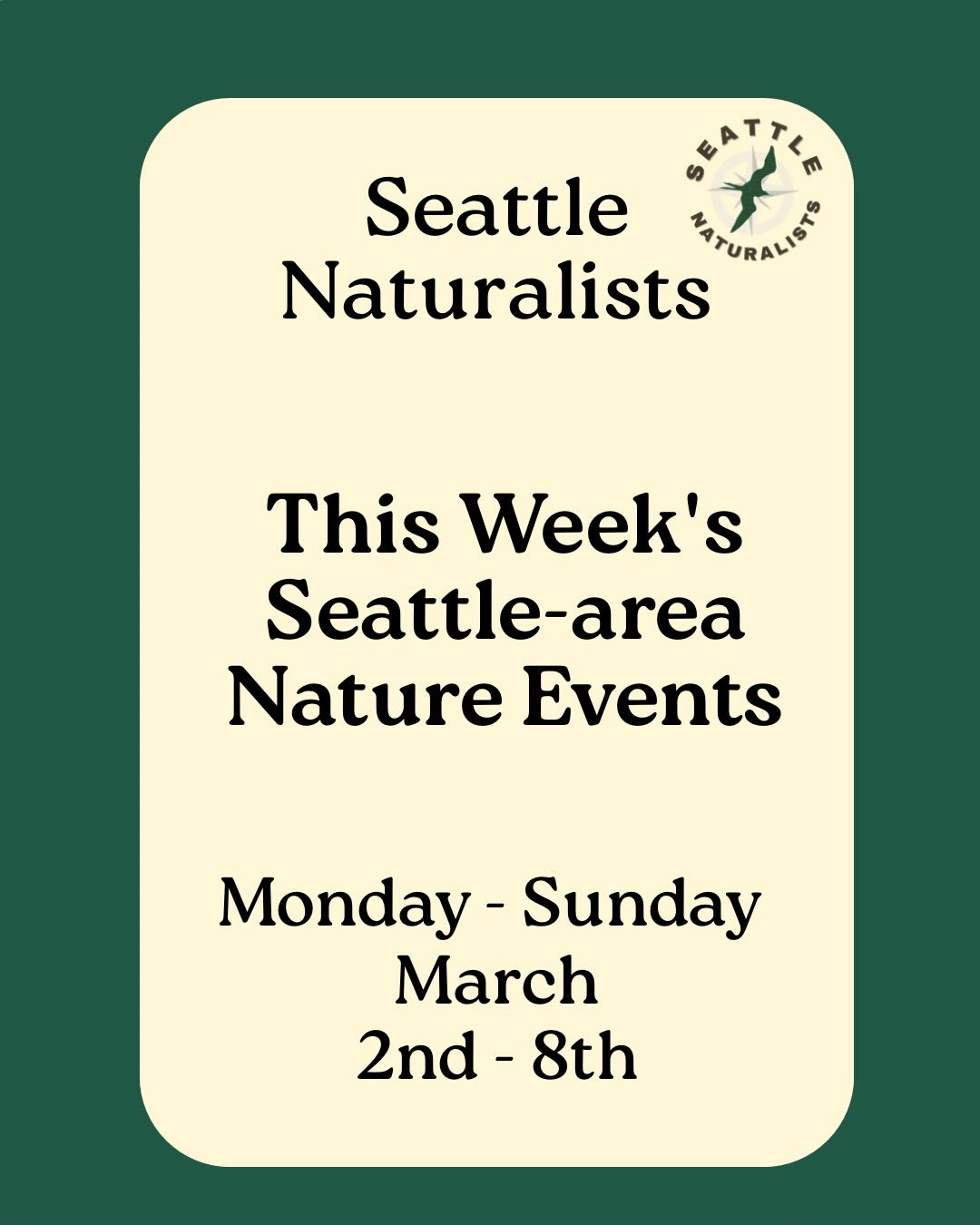 Spring is creeping in, and those sunny moments feel extra sweet. This week, catch a full moon and lunar eclipse, join birding classes, pitch in for habitat restoration, and explore plenty more nature fun across the Seattle and surrounding area.

As a