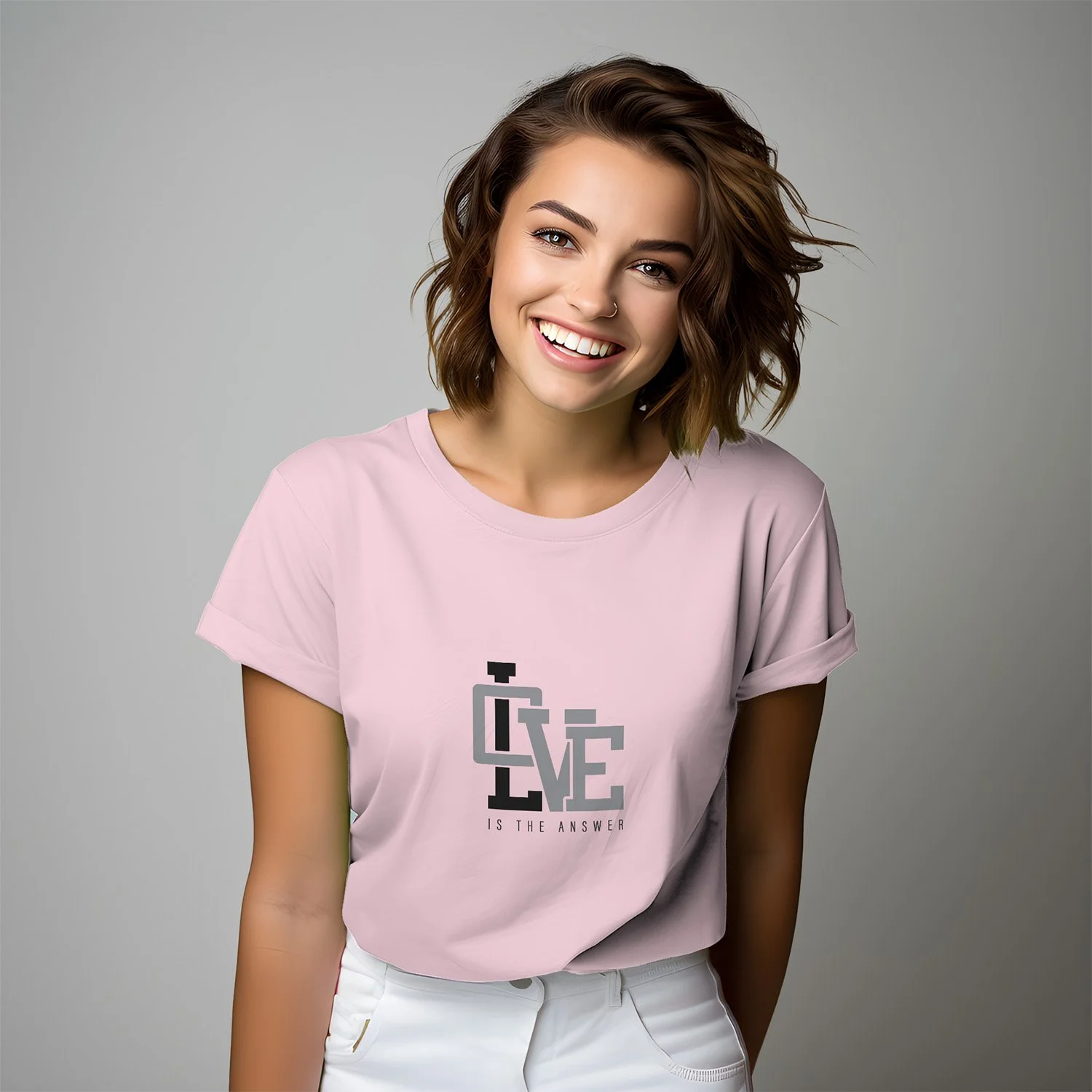 Tshirt - Love is the Answer -Pink .jpg